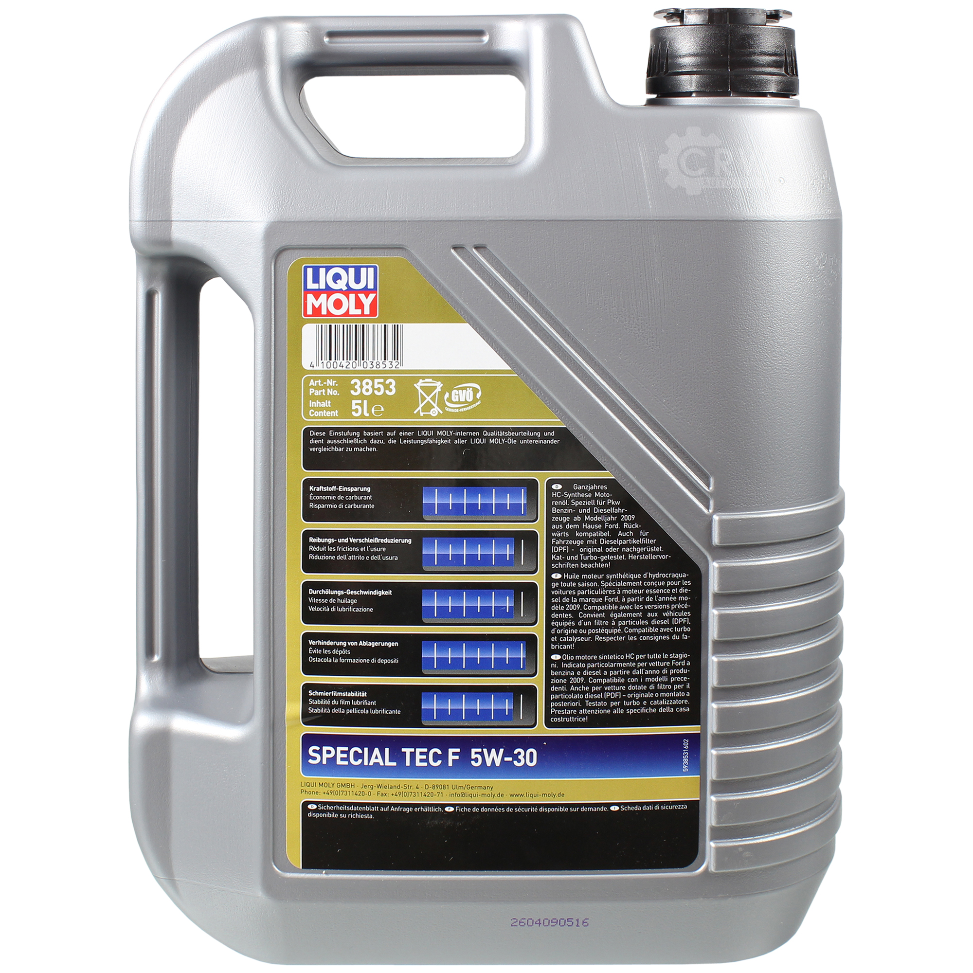 INSPEKTIONSKIT FILTER LIQUI MOLY ÖL 5L 5W-30 für Ford Fiesta V JH_ JD_ 1.3 1.6
