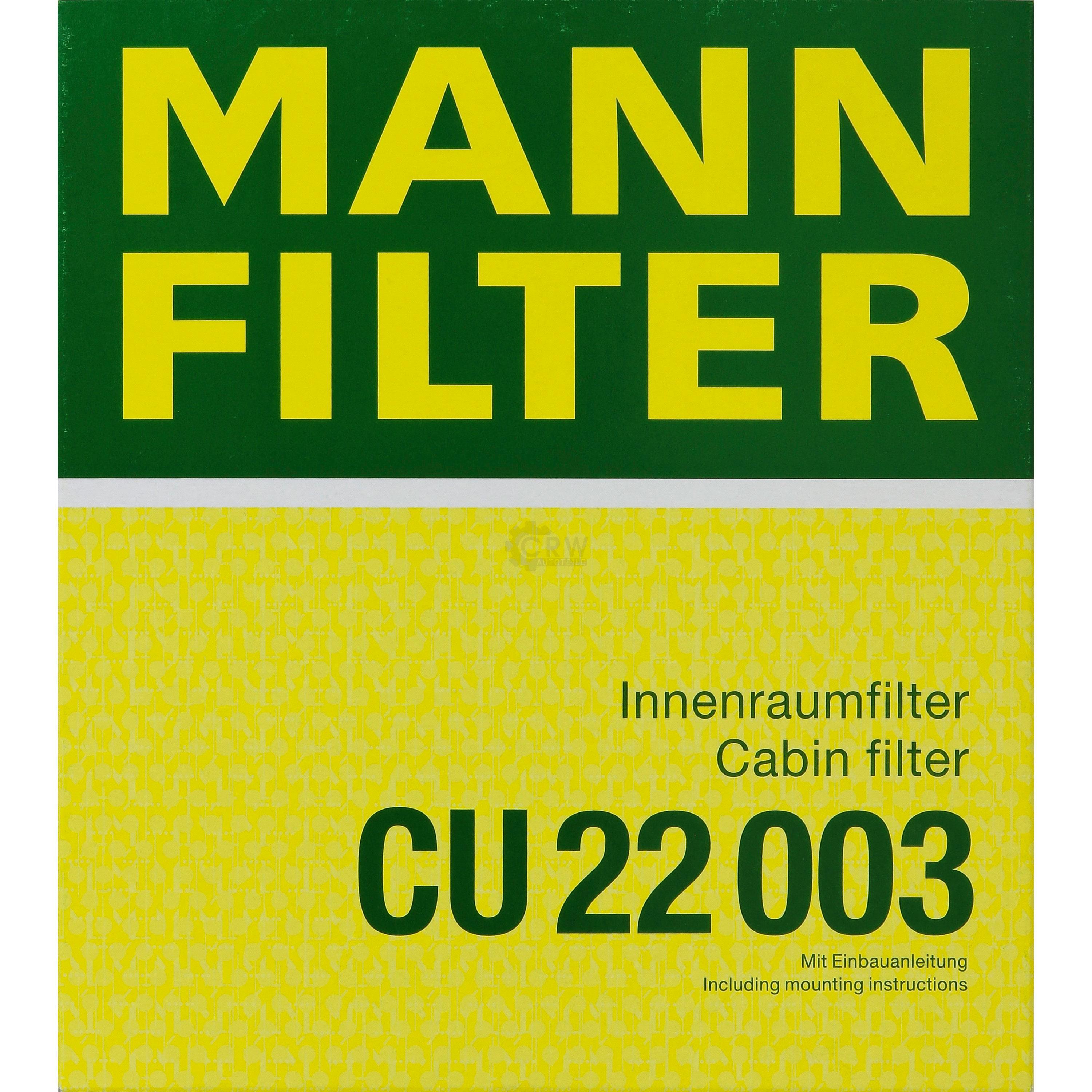 MANN-FILTER Innenraumfilter Pollenfilter CU 22 003