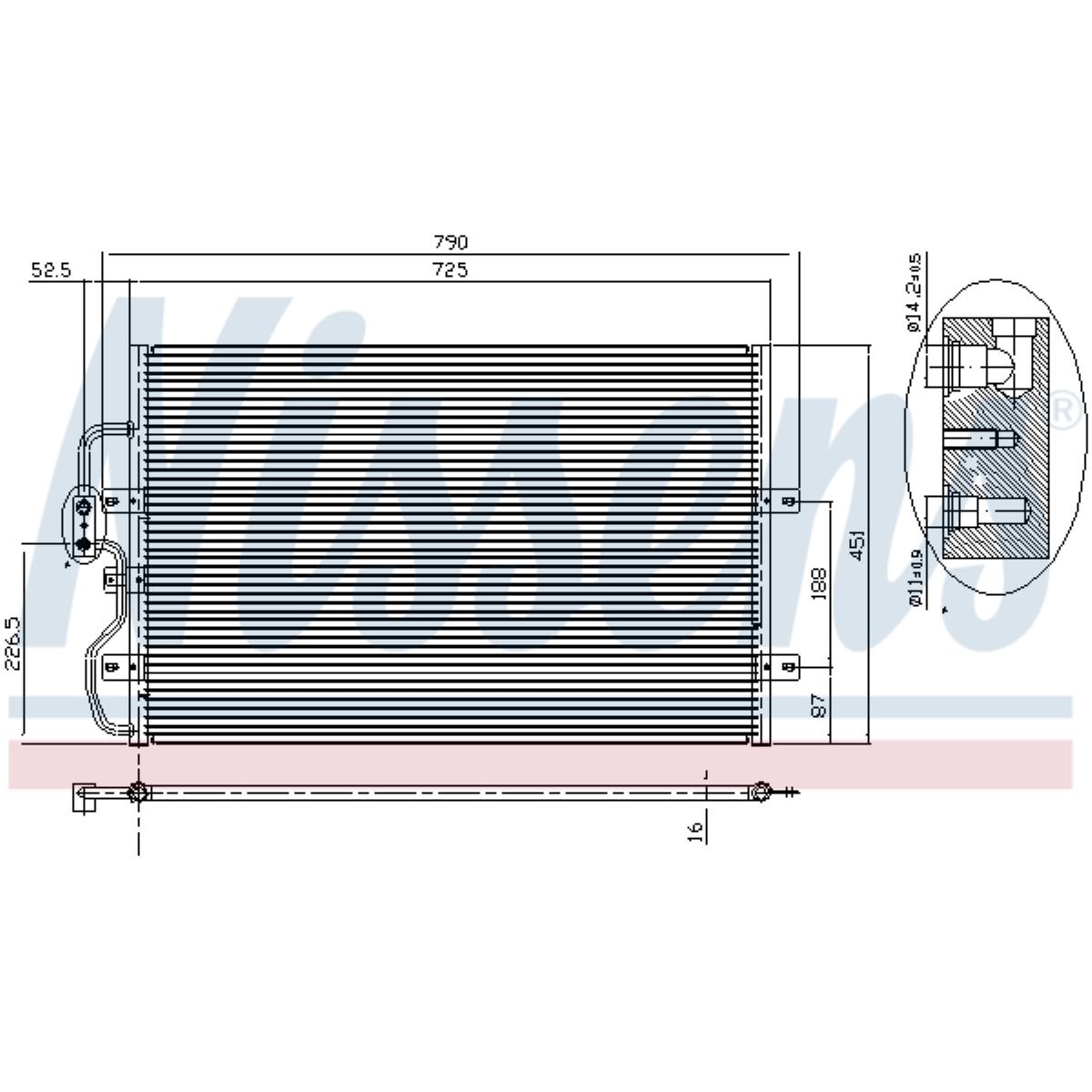 Kondensator Klimaanlage für Fiat Scudo Combinato 220P Peugeot 806 221