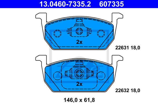 ATE Satz Bremsen Bremsscheiben + Bremsbeläge vorne für Seat Leon 5F1 5F