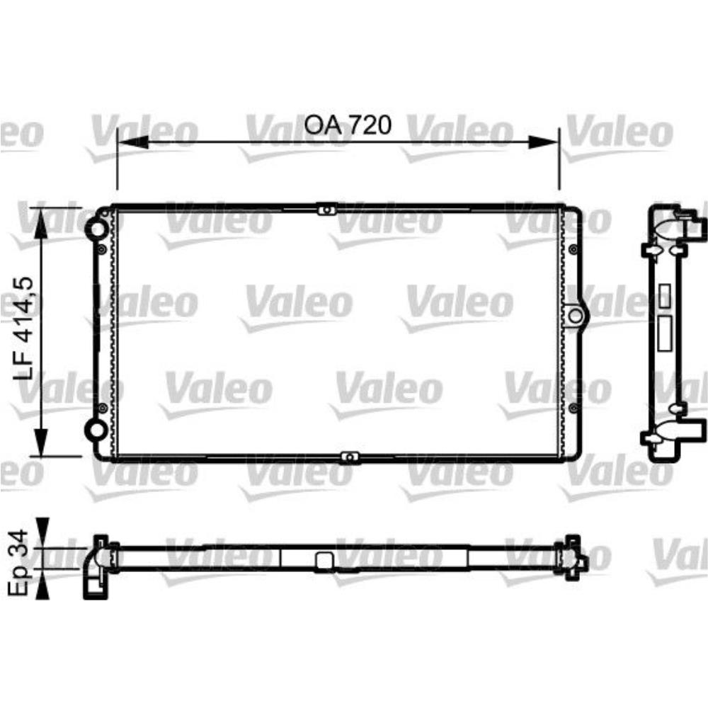 VALEO Wasserkühler Motorkühler Alu für VW Transporter IV Bus 70XB 70XC 7DB 7DW