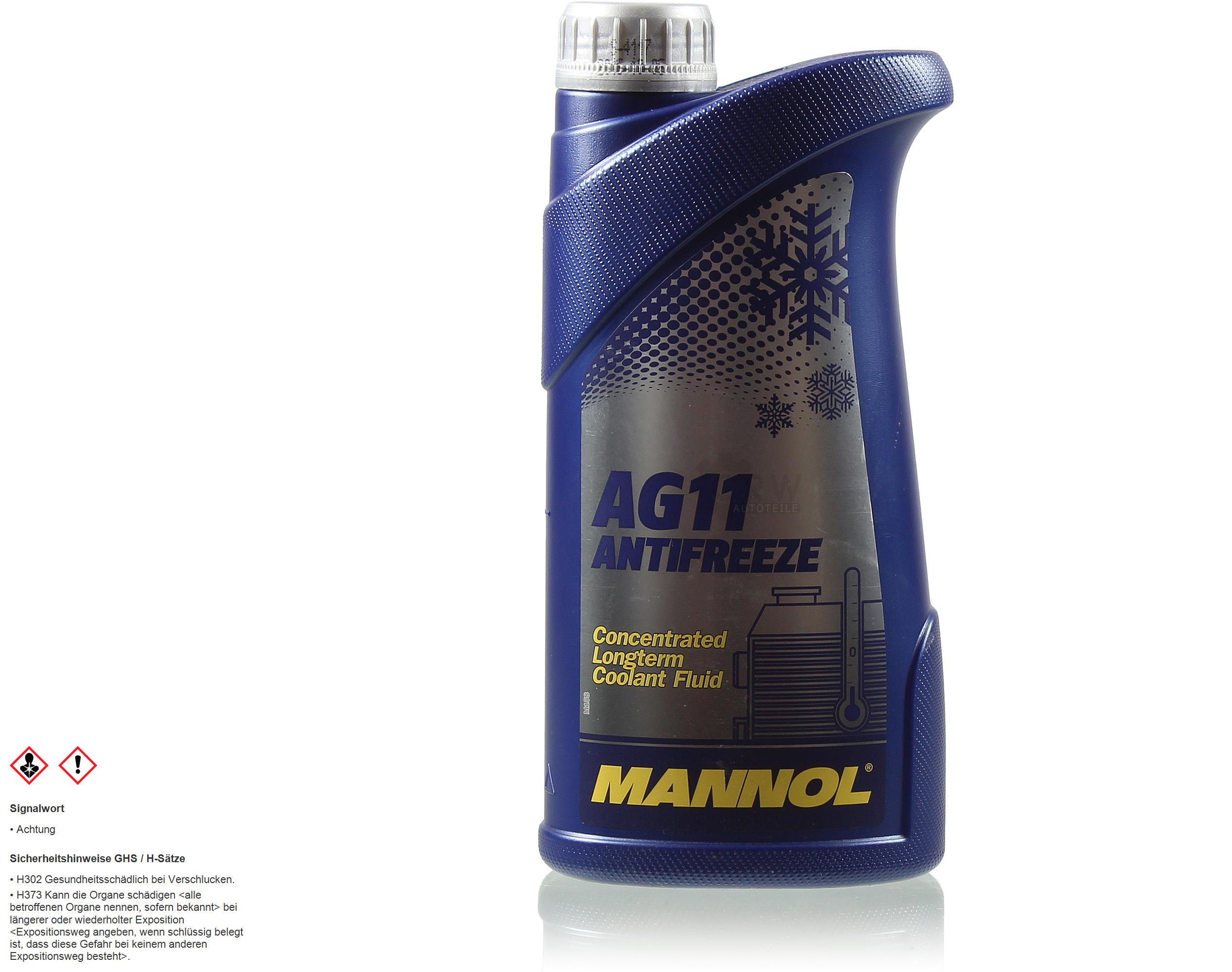 Kühlflussigkeit MANNOL Antifreeze AG11 1 L Special Frostschutz Farbe: blau