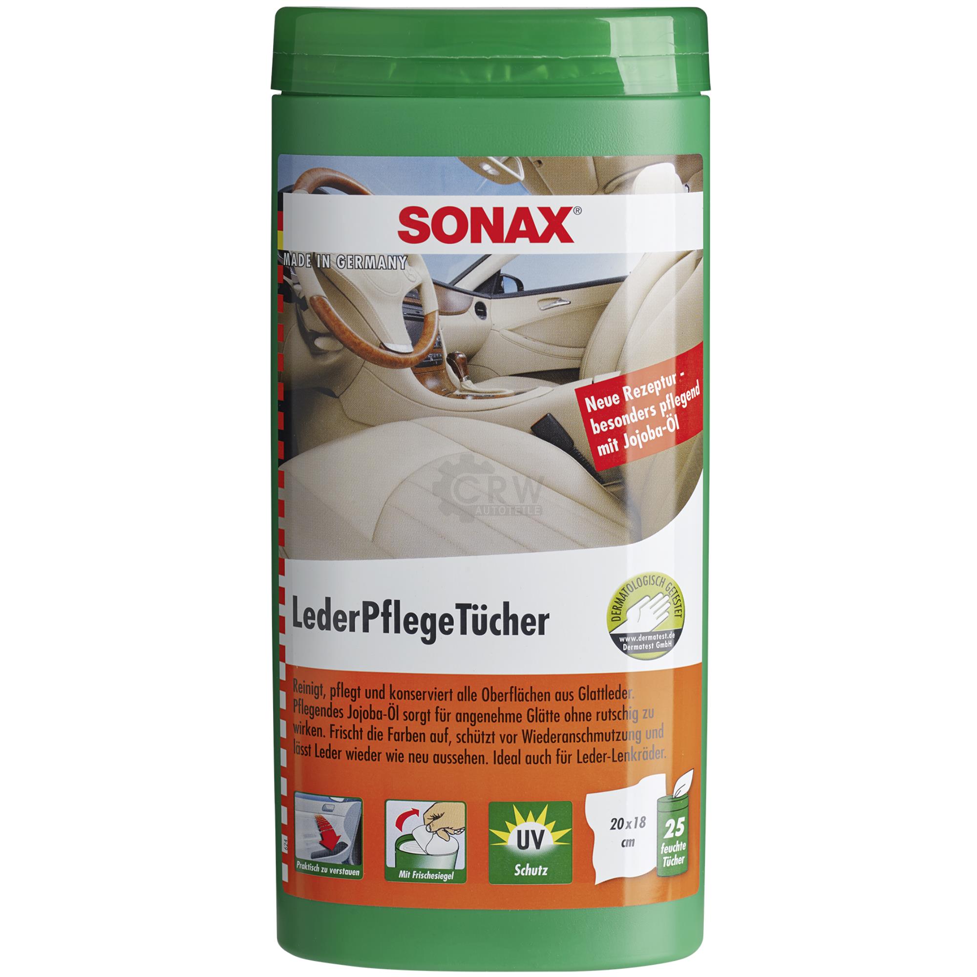 SONAX 04123000 LederPflegeTücher Box Auto Innenraum Pflege Lederpflege
