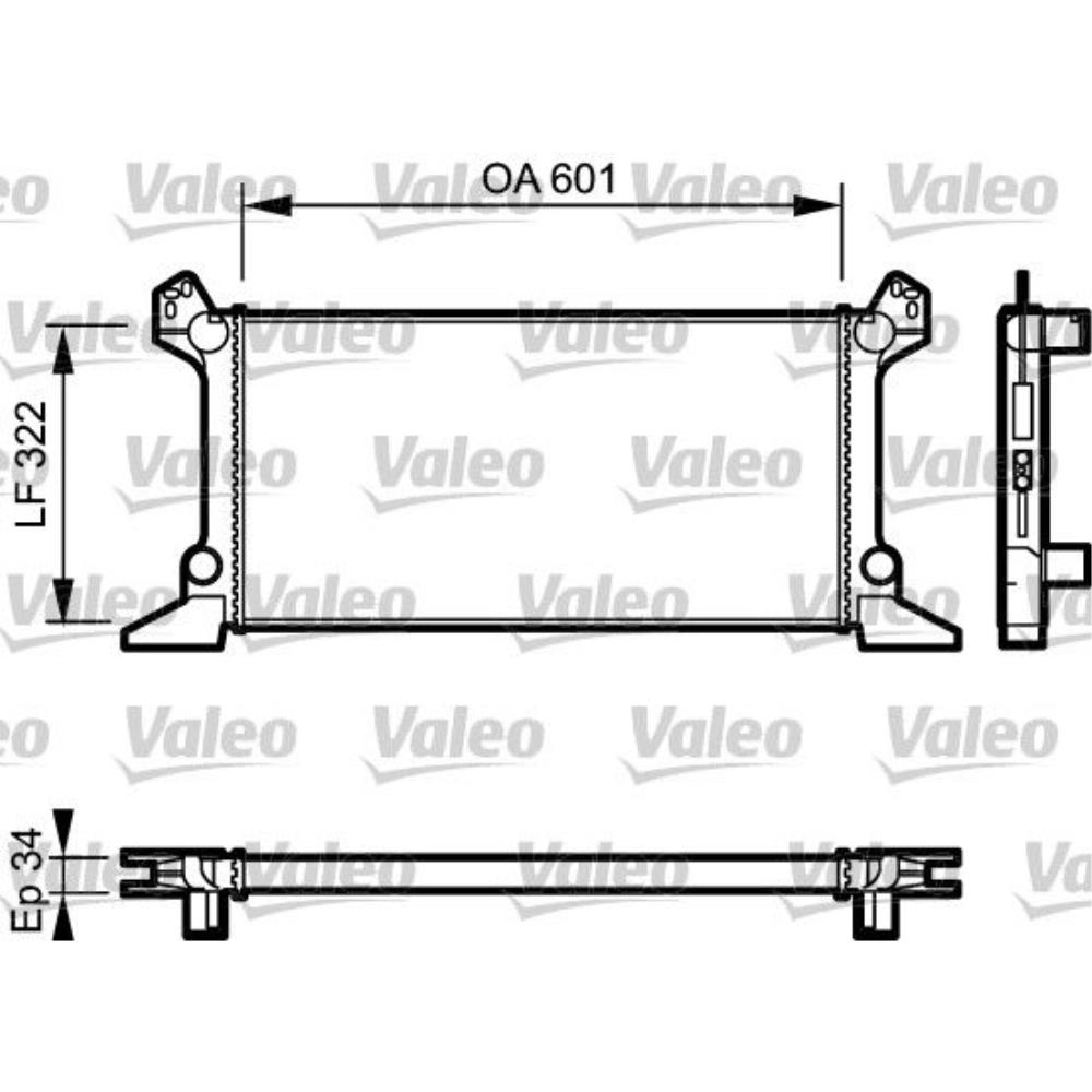 VALEO Wasserkühler Motorkühler Alu für Ford Transit Bus E_ _ 2.5 Di T__ 1.6