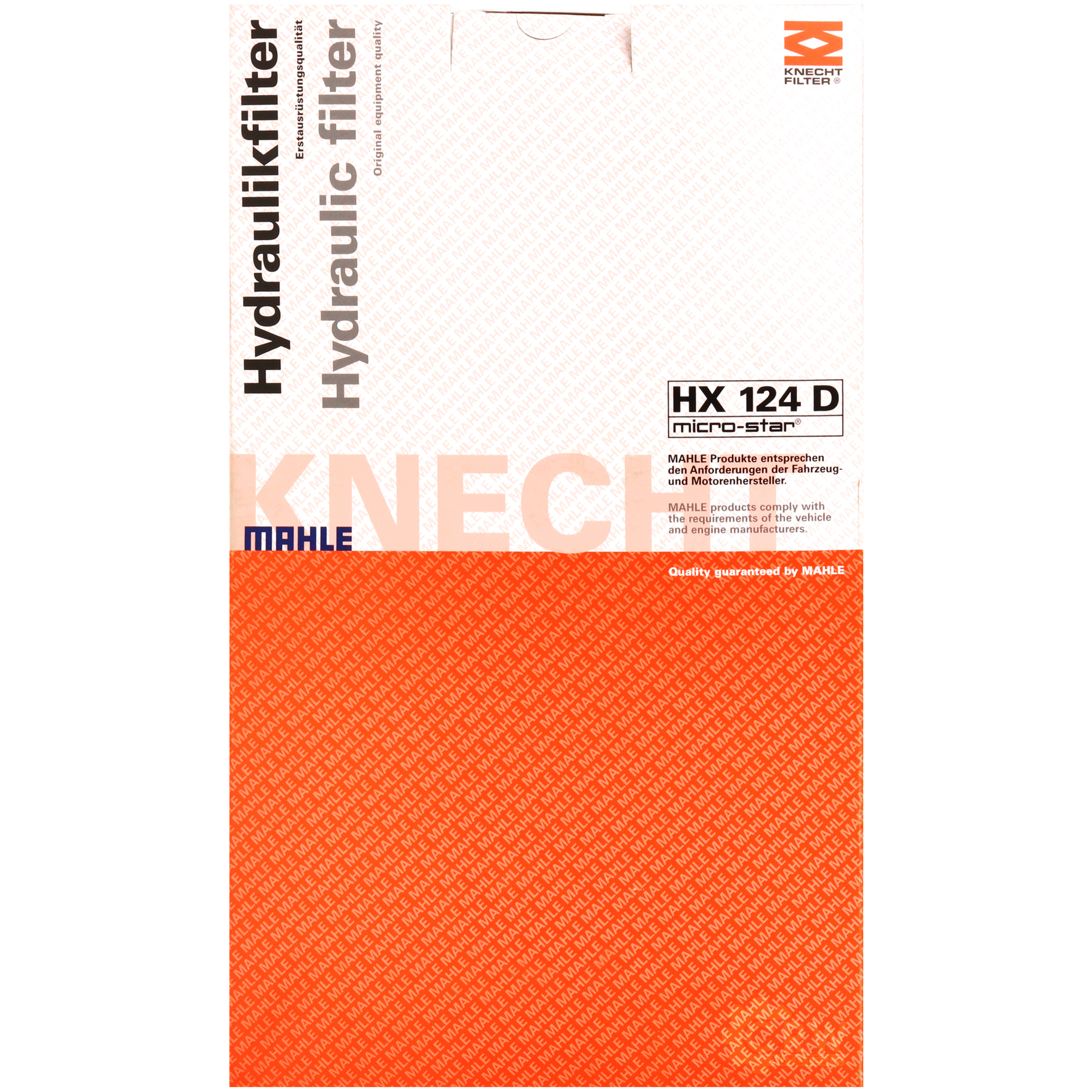 MAHLE / KNECHT Hydraulikfilter für Automatikgetriebe HX 124D