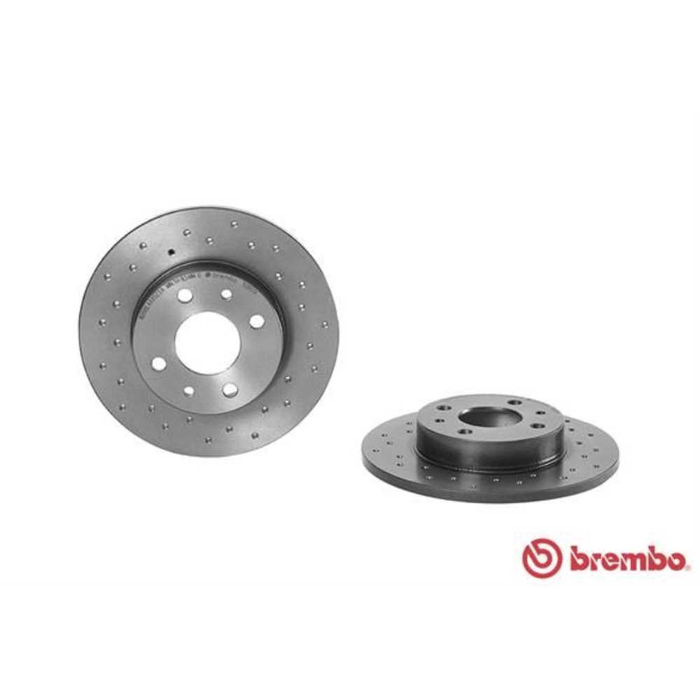 BREMBO Satz Bremsen Bremsscheiben Voll hinten + Bremsbeläge für Fiat 500 312 