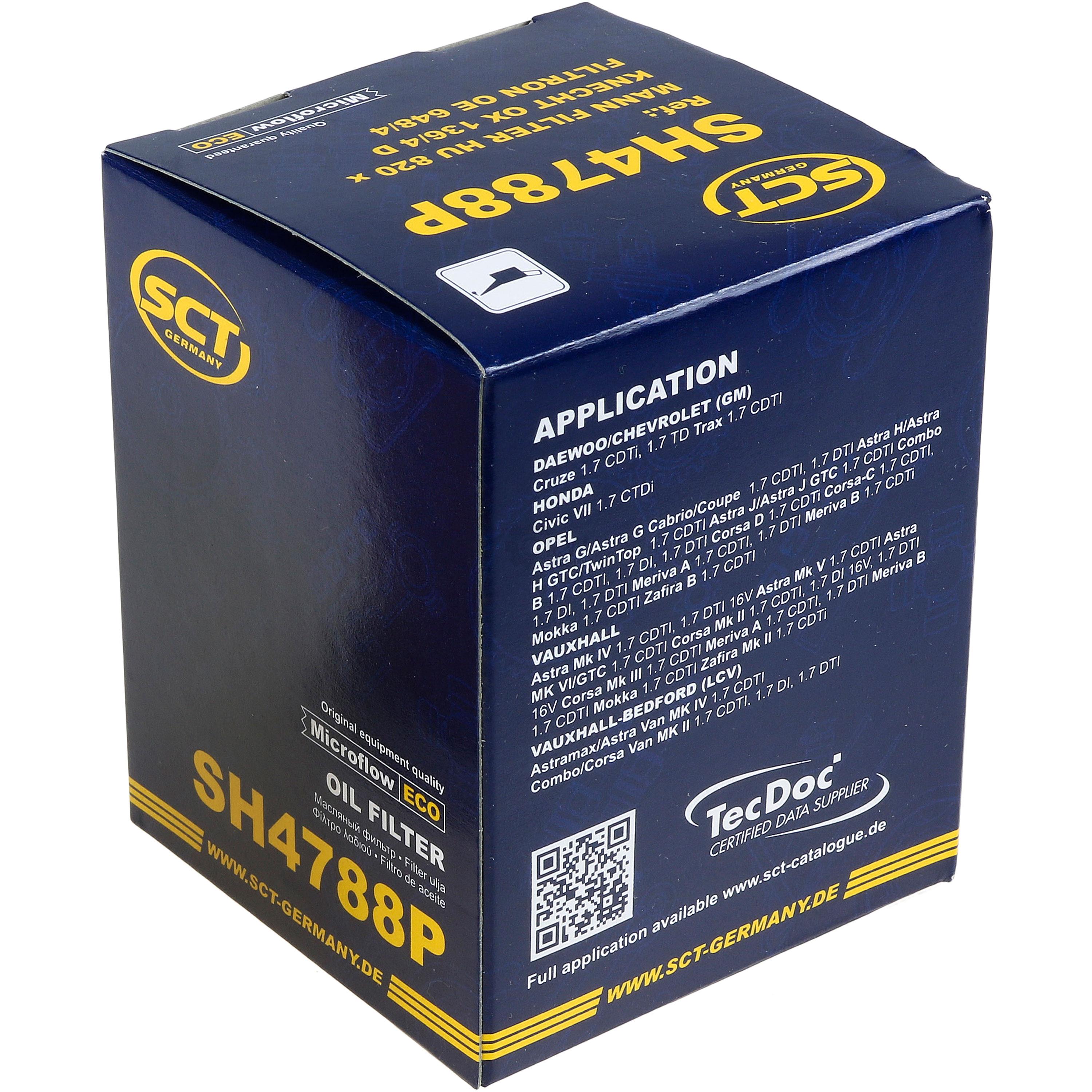 Ölfilter SH 4788 P für Opel Astra J CC Meriva B Van S10 F35_ Honda Civic VII Hatchback EU EP EV Trax J308 J305