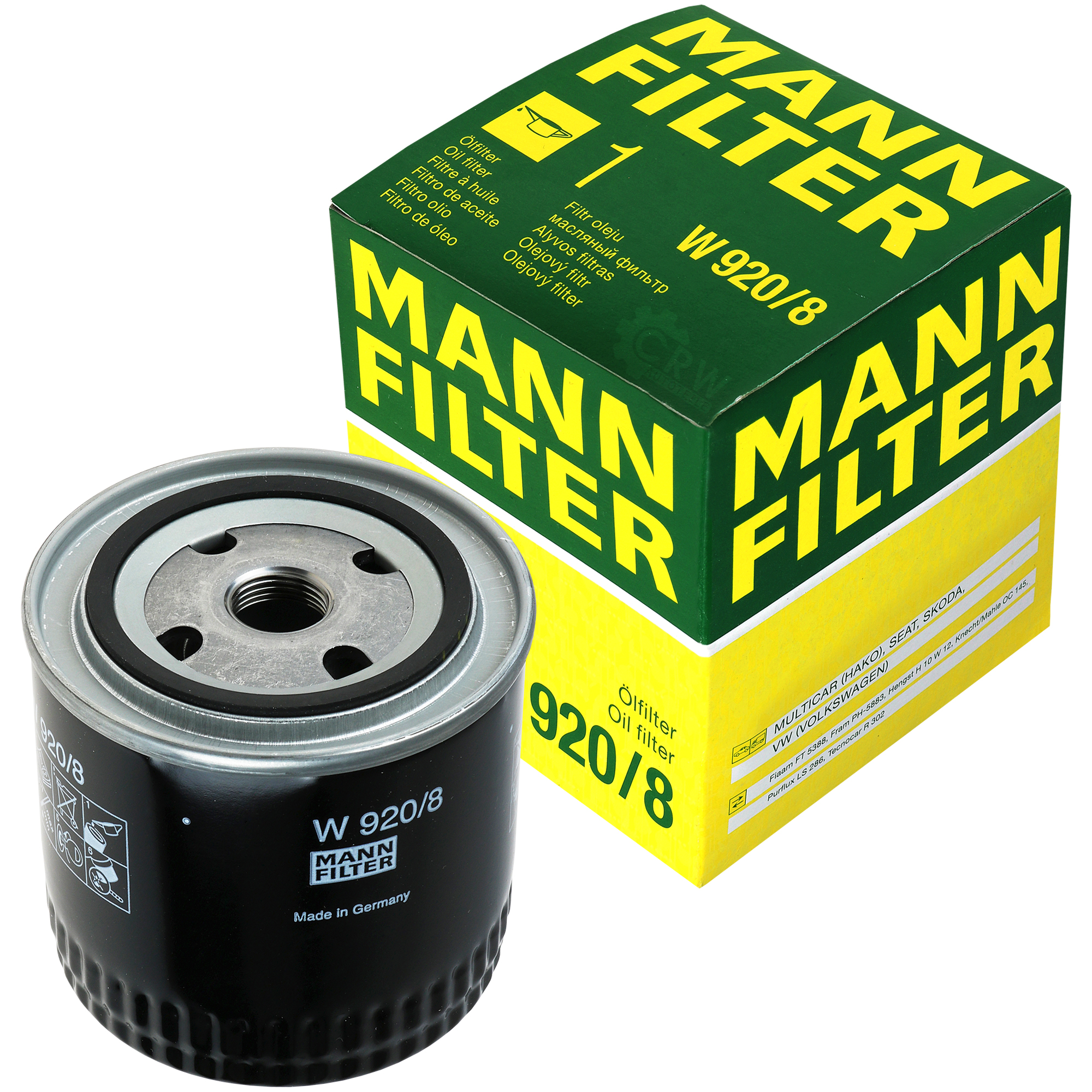 MANN-FILTER Ölfilter W 920/8 Oil Filter