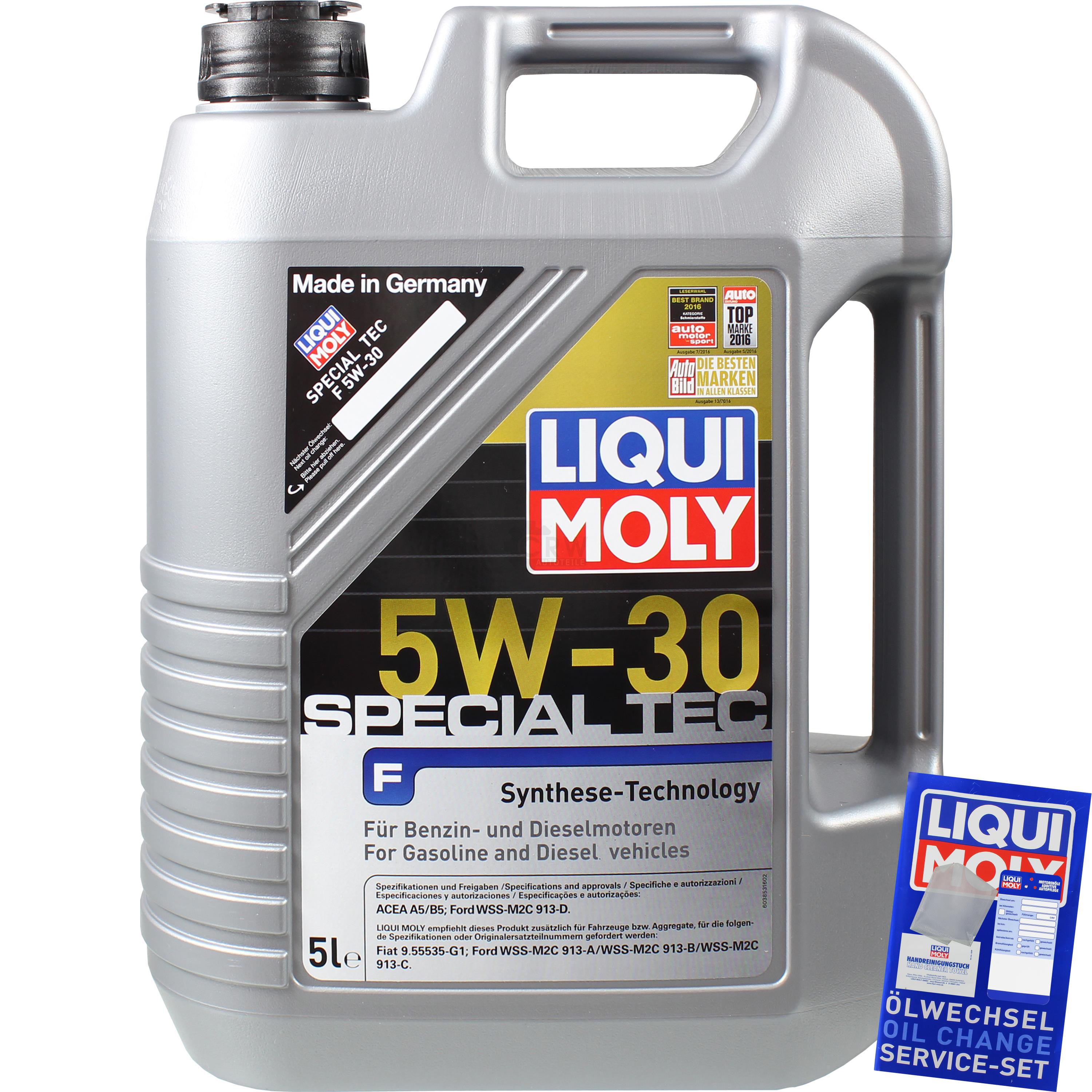 INSPEKTIONSKIT FILTER LIQUI MOLY ÖL 5L 5W-30 für Ford Fiesta V JH_ JD_ 1.3 1.6