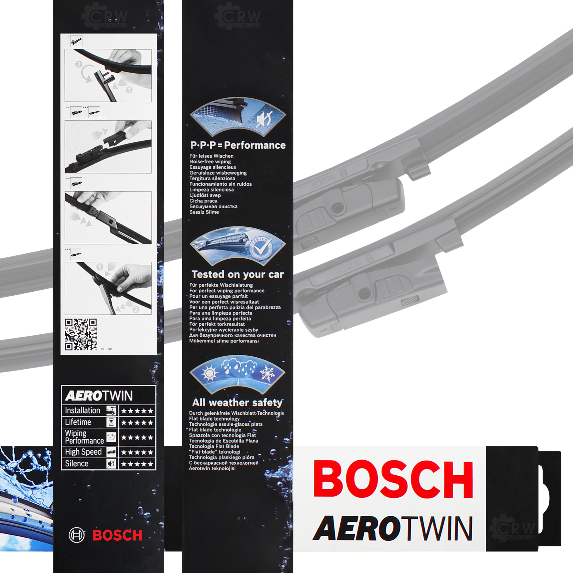 Scheibenwischer Wischblatt 3397007462 600mm/475mm AeroTwin SET BOSCH AM462S