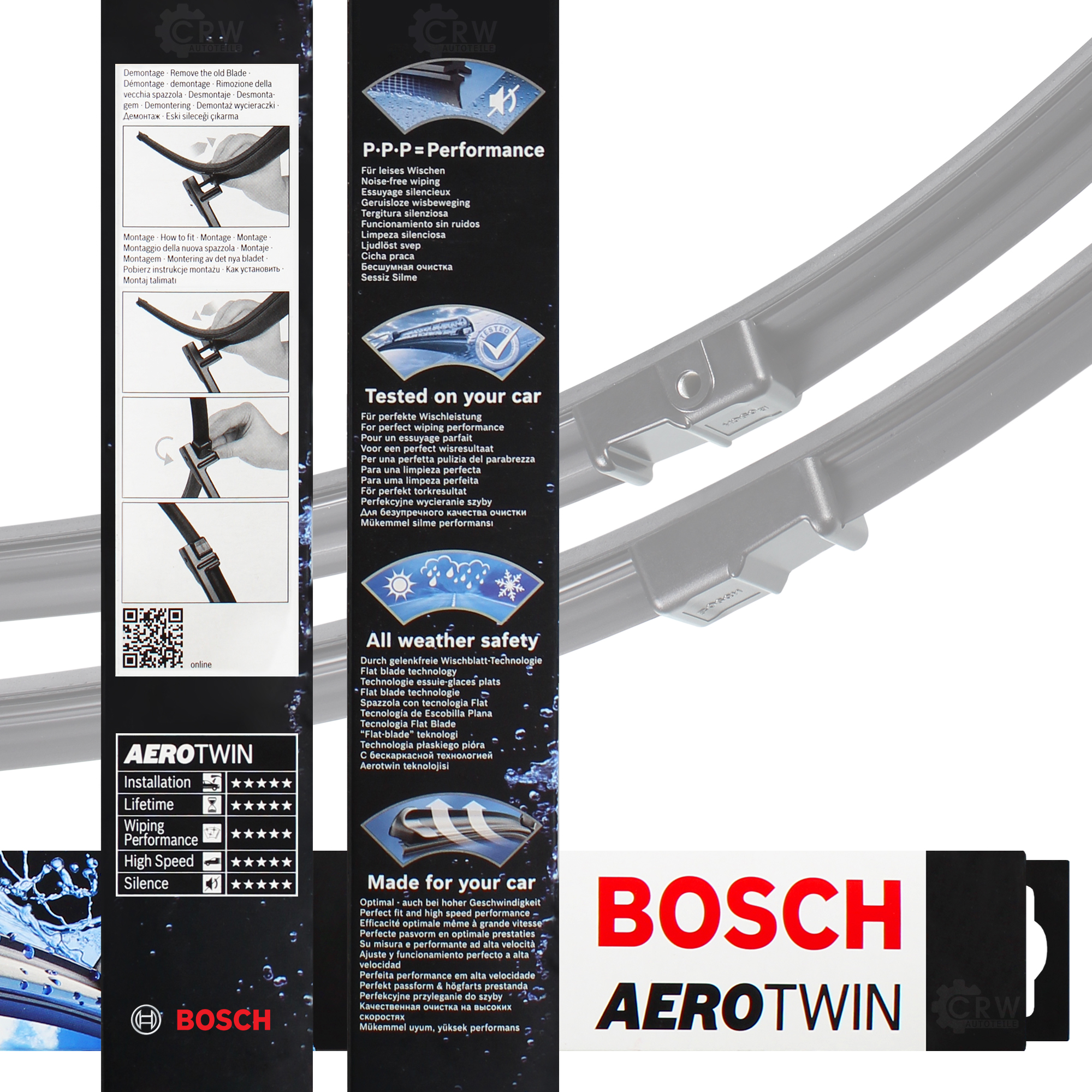 Scheibenwischer Wischblatt 3397118948 650mm/650mm AeroTwin SET BOSCH A948S