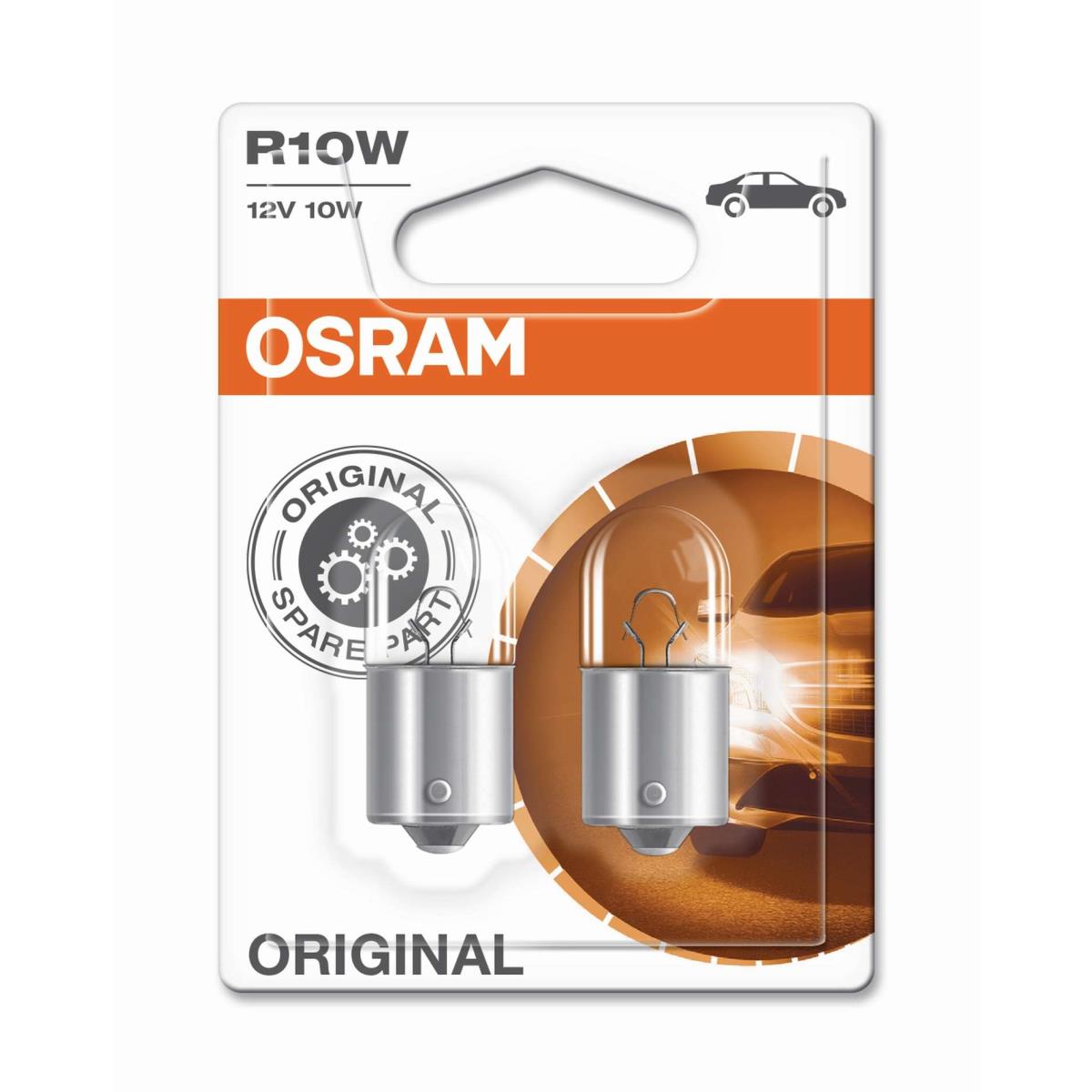 OSRAM R10W 12V/10W Sockel BA15s Lebensdauer B3/Tc 350h/800h