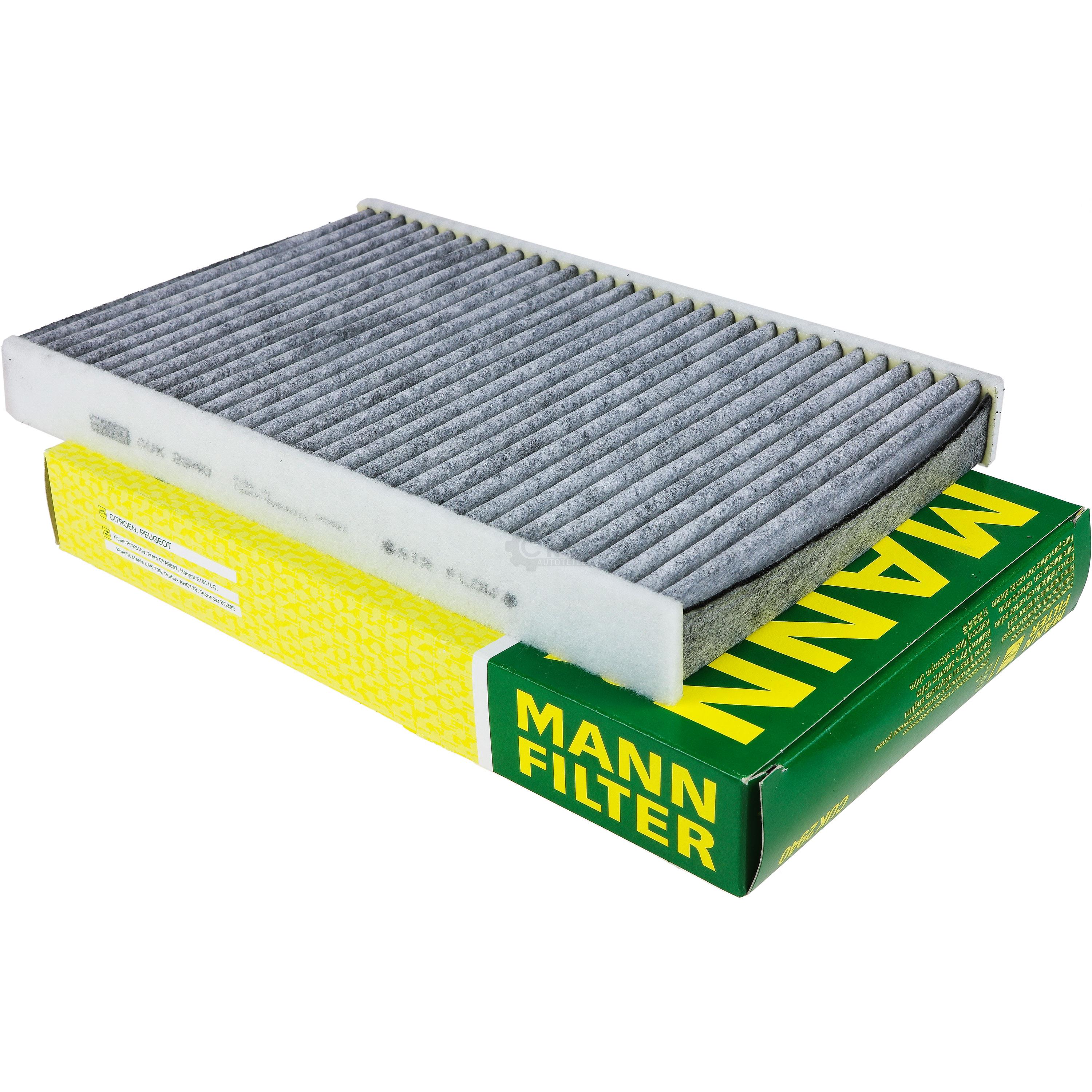 MANN-FILTER Innenraumfilter Pollenfilter Aktivkohle CUK 2940