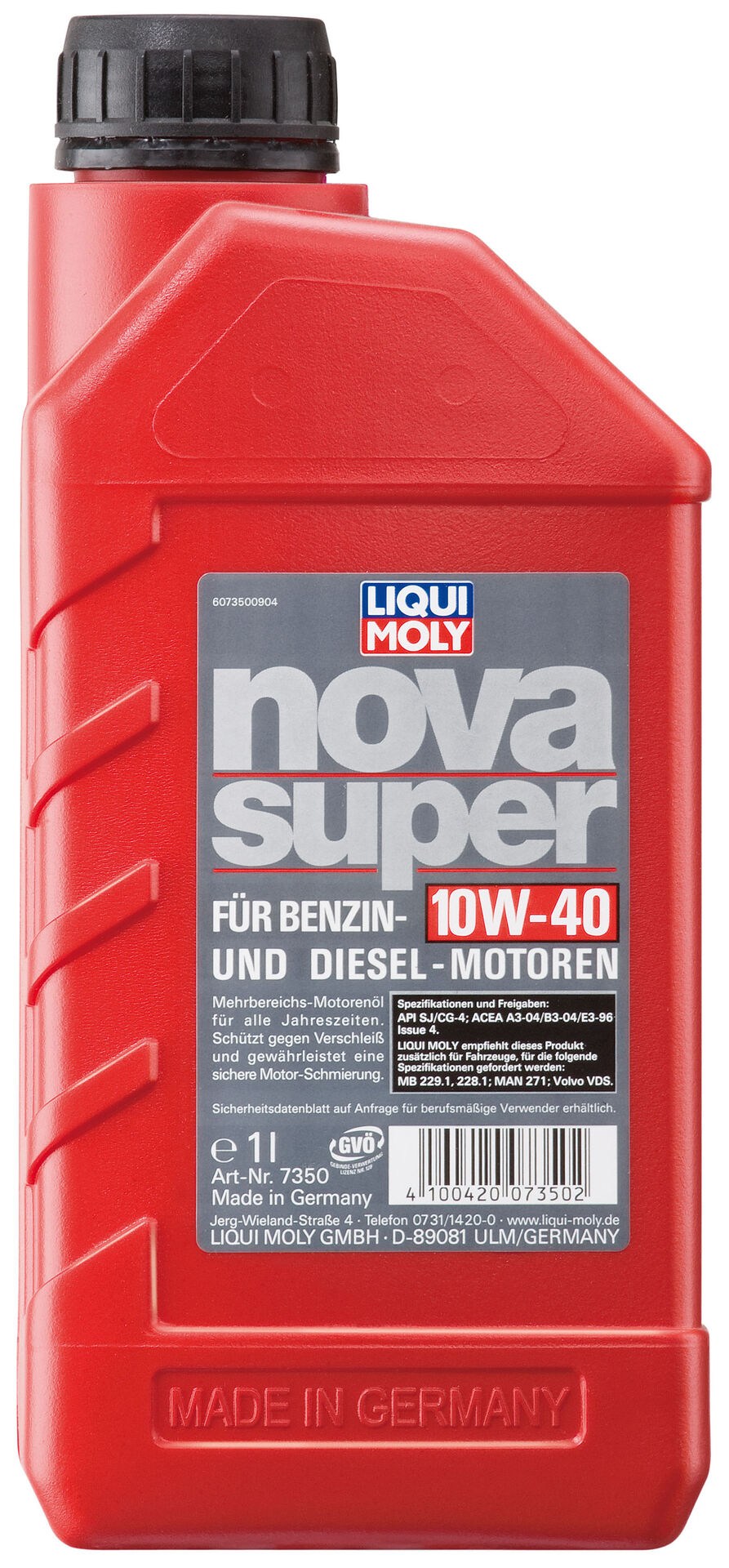 Liqui Moly Nova Super 10W-40 Motoröl MB 229.1 228.1 MAN 271 API SJ GG-4 1L