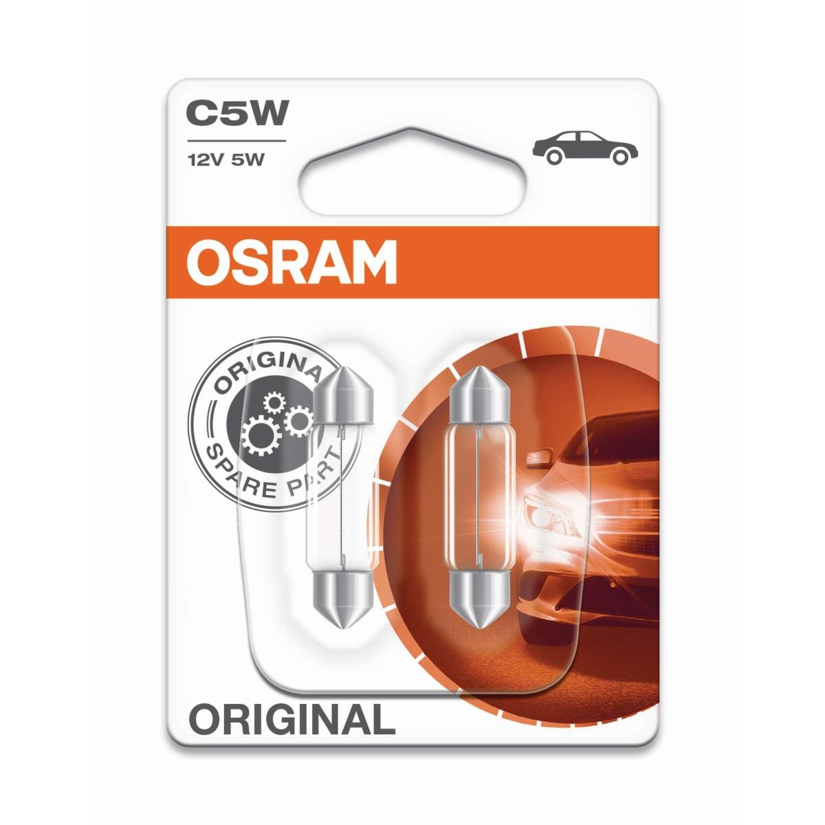 OSRAM C5W Soffittenlampen 12V/5W Sockel SV85-8 B3/Tc 1000h/2000h