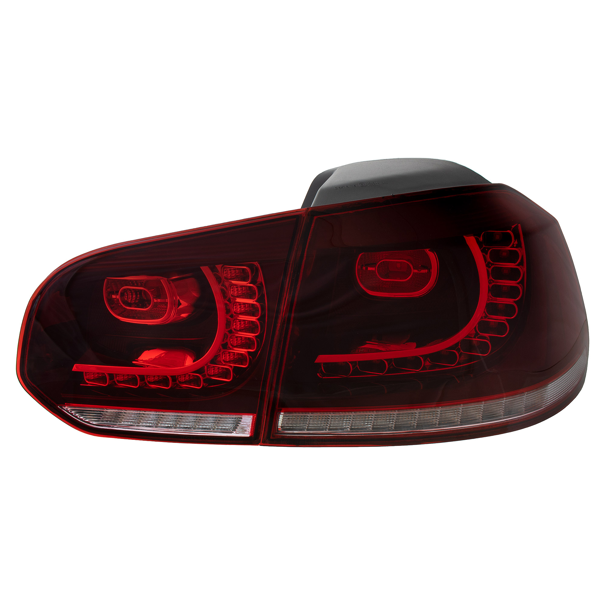 LED Rückleuchten dynamisch Blinker für VW Golf 6 Bj. 08-13 Klarglas rot chrom