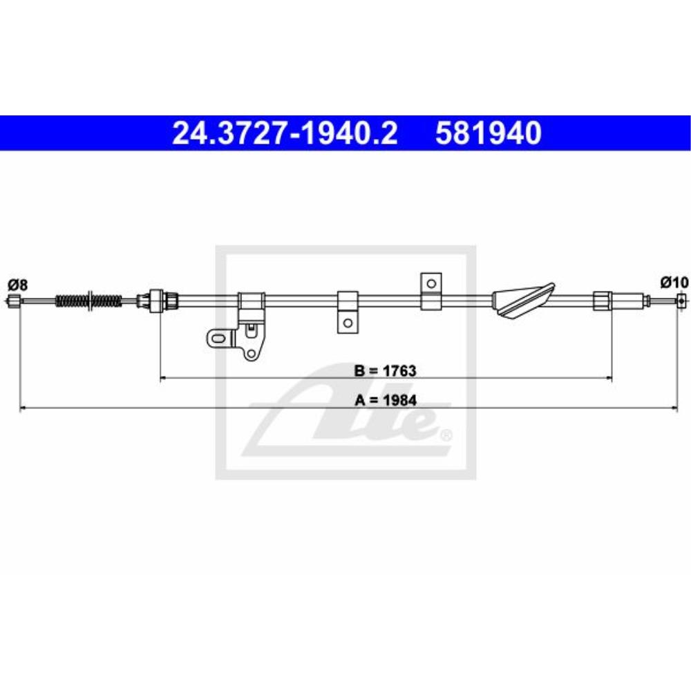 ATE 24.3727-1940.2 Seilzug, Feststellbremse