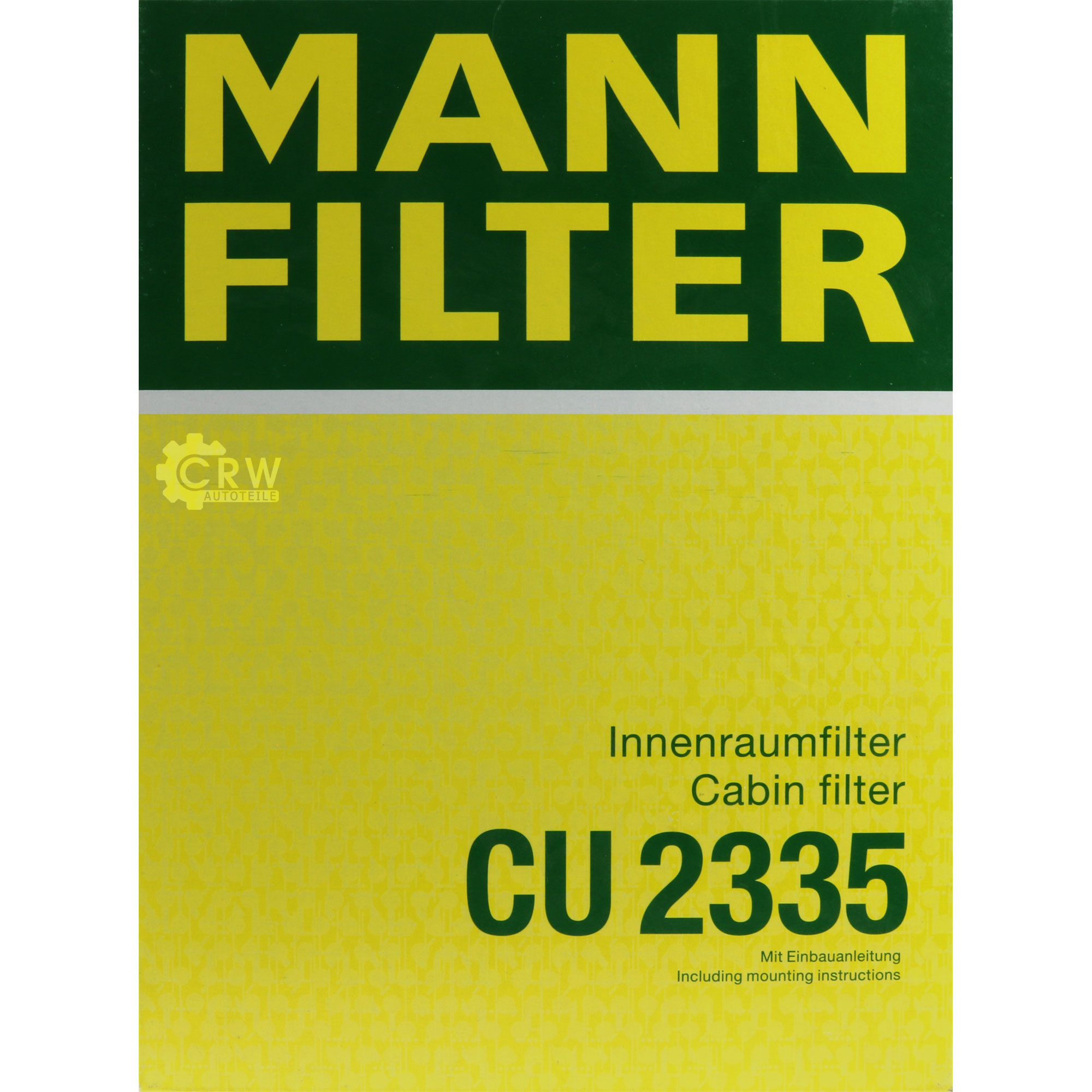 MANN-FILTER Innenraumfilter Pollenfilter CU 2335