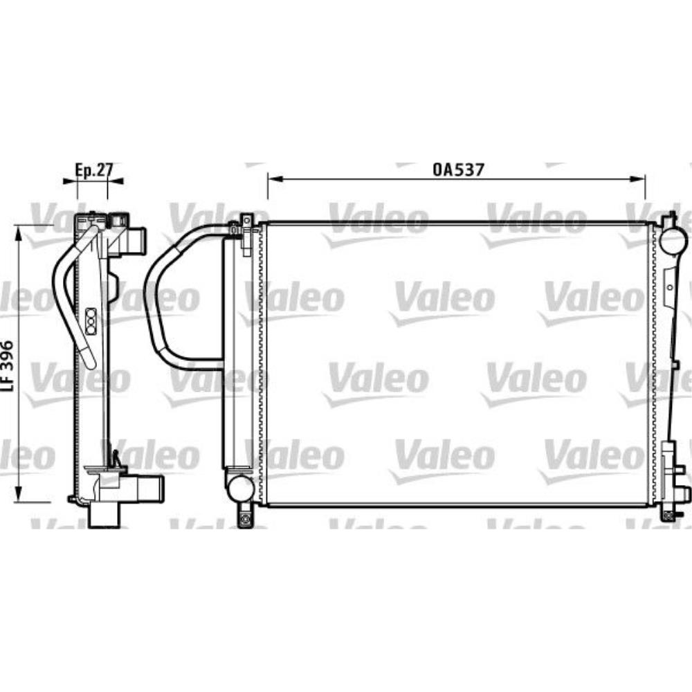 VALEO Wasserkühler Motorkühler Alu für Chrysler Voyager IV RG 2.8 CRD 2.5 RS