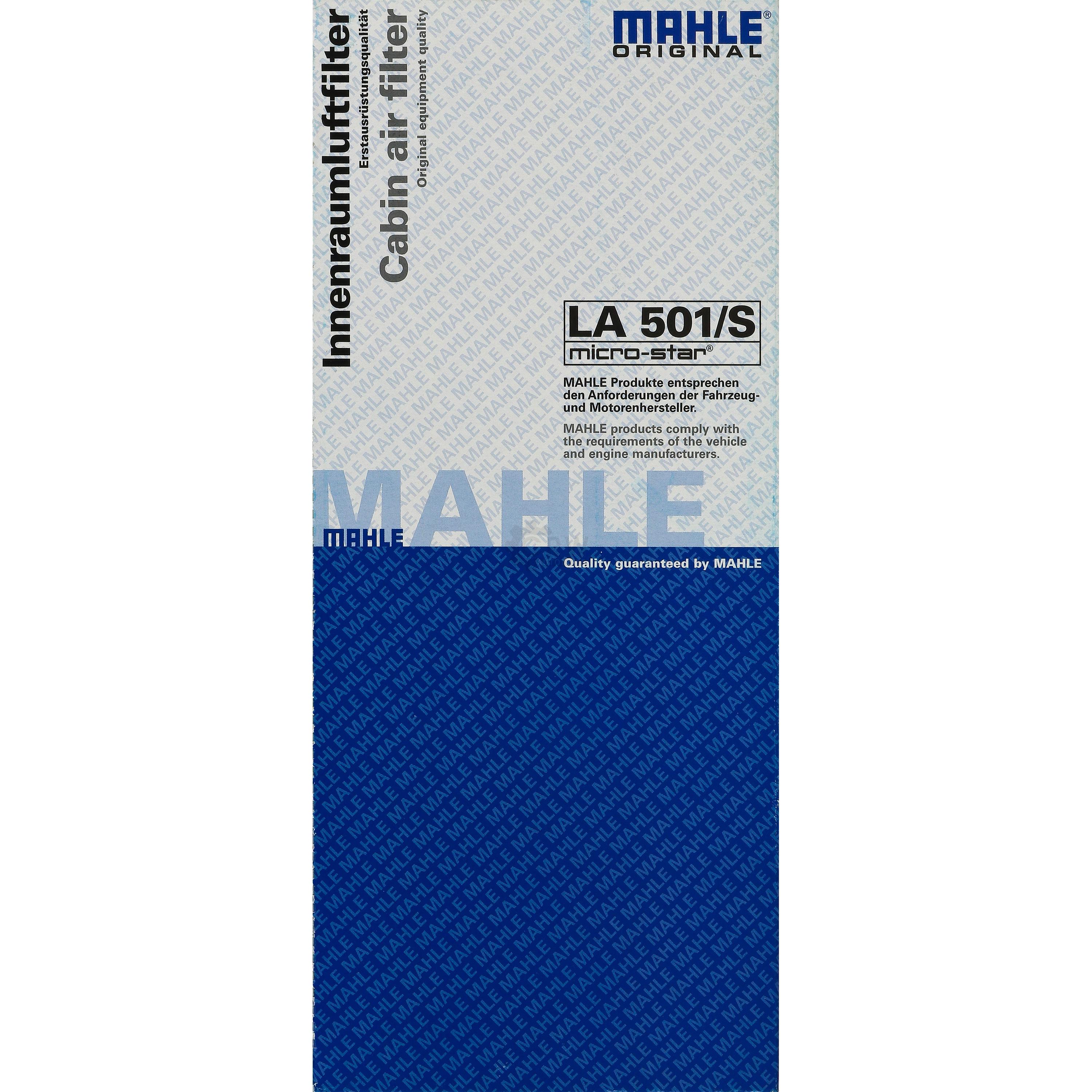MAHLE / KNECHT Innenraumfilter Innenraumluft Pollenfilter LA 501/S
