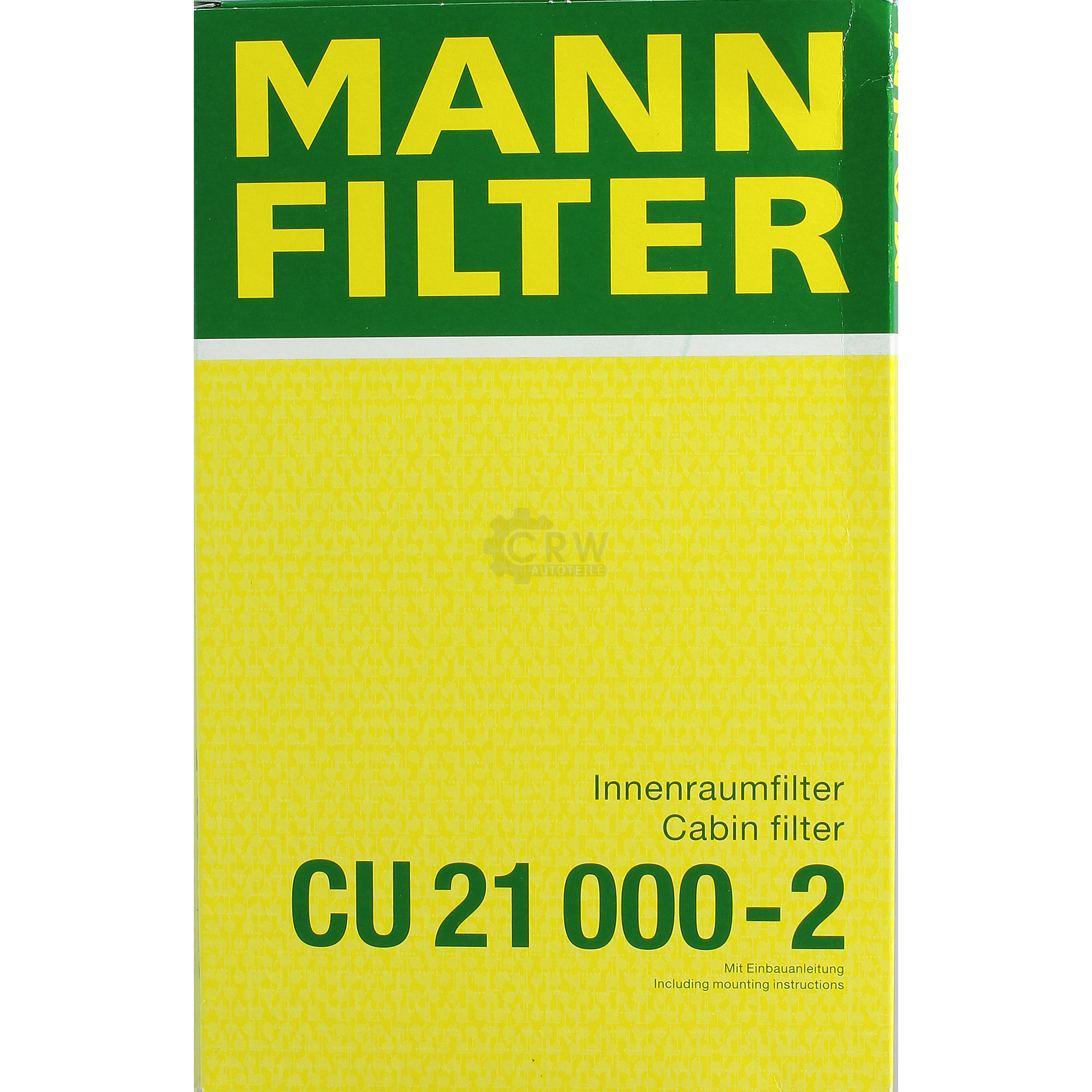 MANN-FILTER Innenraumfilter Pollenfilter CU 21 000-2