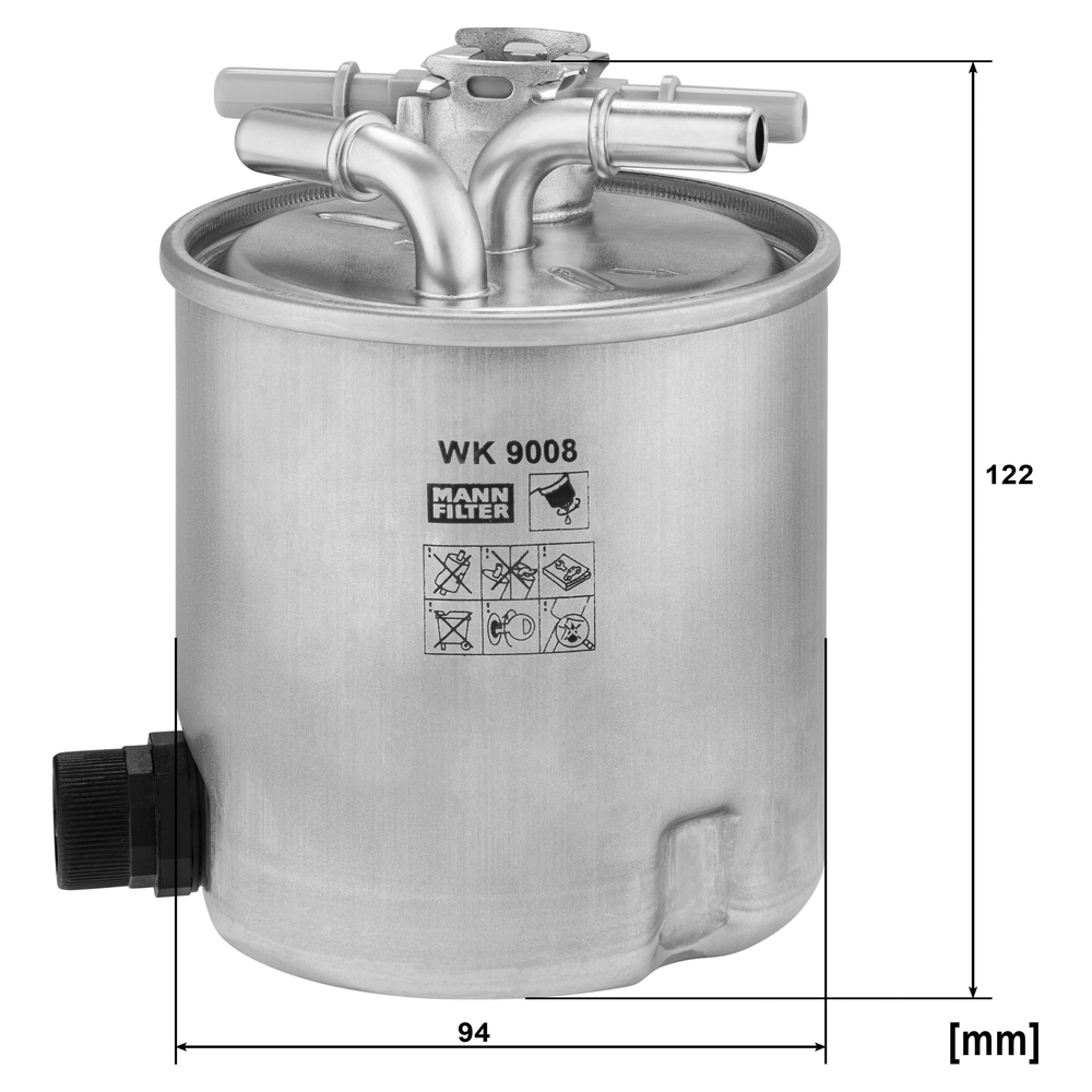MANN-FILTER WK 9008 Kraftstofffilter für Suzuki Jimny FJ Dacia Logan MCV KS_ Sandero FS_ FS US_