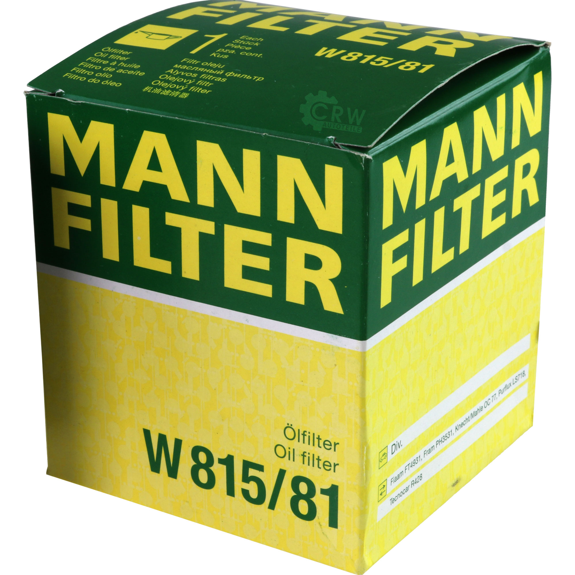 MANN-FILTER Ölfilter W 815/81 Oil Filter