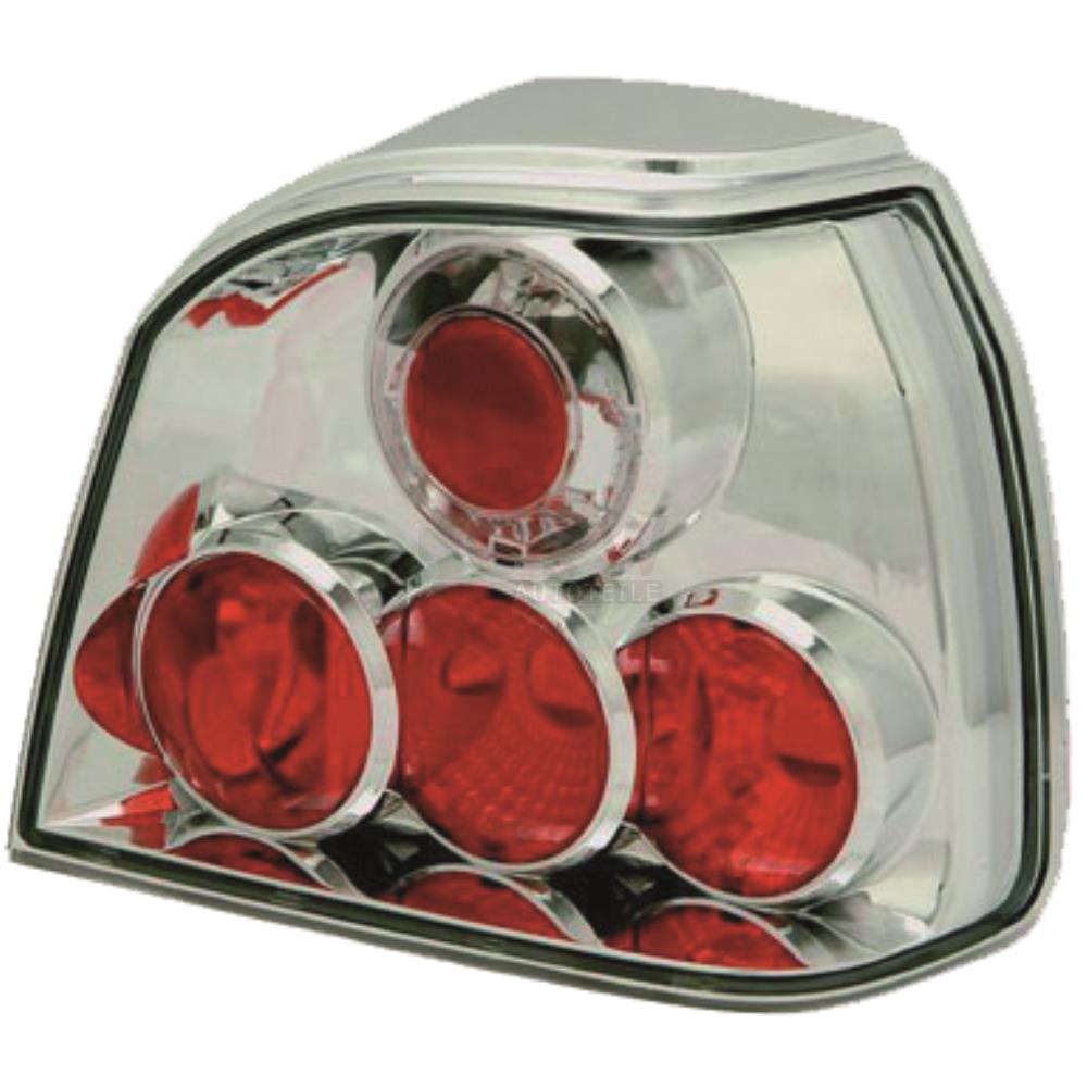 Rückleuchten Set (links & rechts) für VW Golf III 4-tür 91-97 Klarglas Chrom RF1