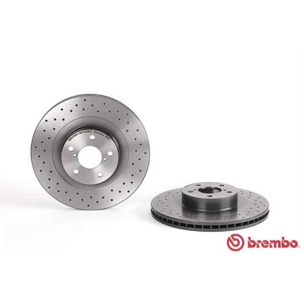BREMBO Satz Bremsen Bremsscheiben belüftet vorne + Bremsbeläge für Subaru