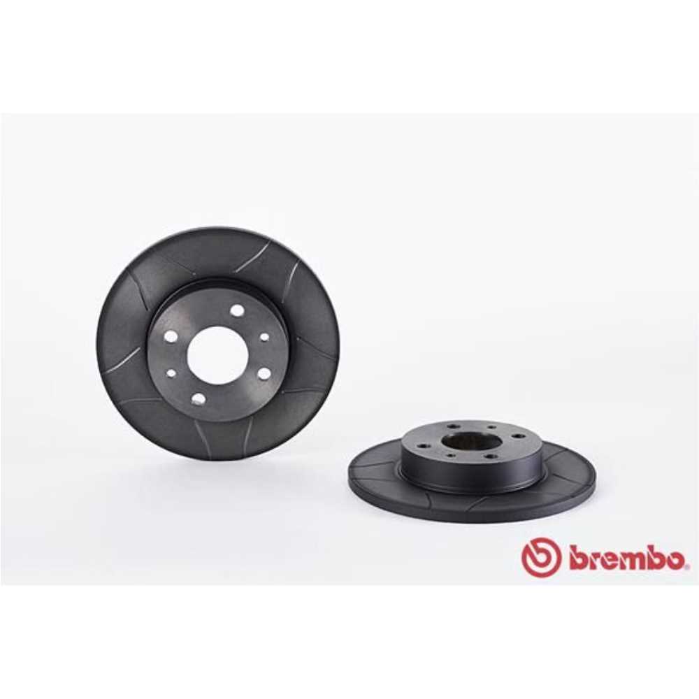 BREMBO Satz Bremsen Bremsscheiben Voll hinten + Bremsbeläge für Fiat 500 312 