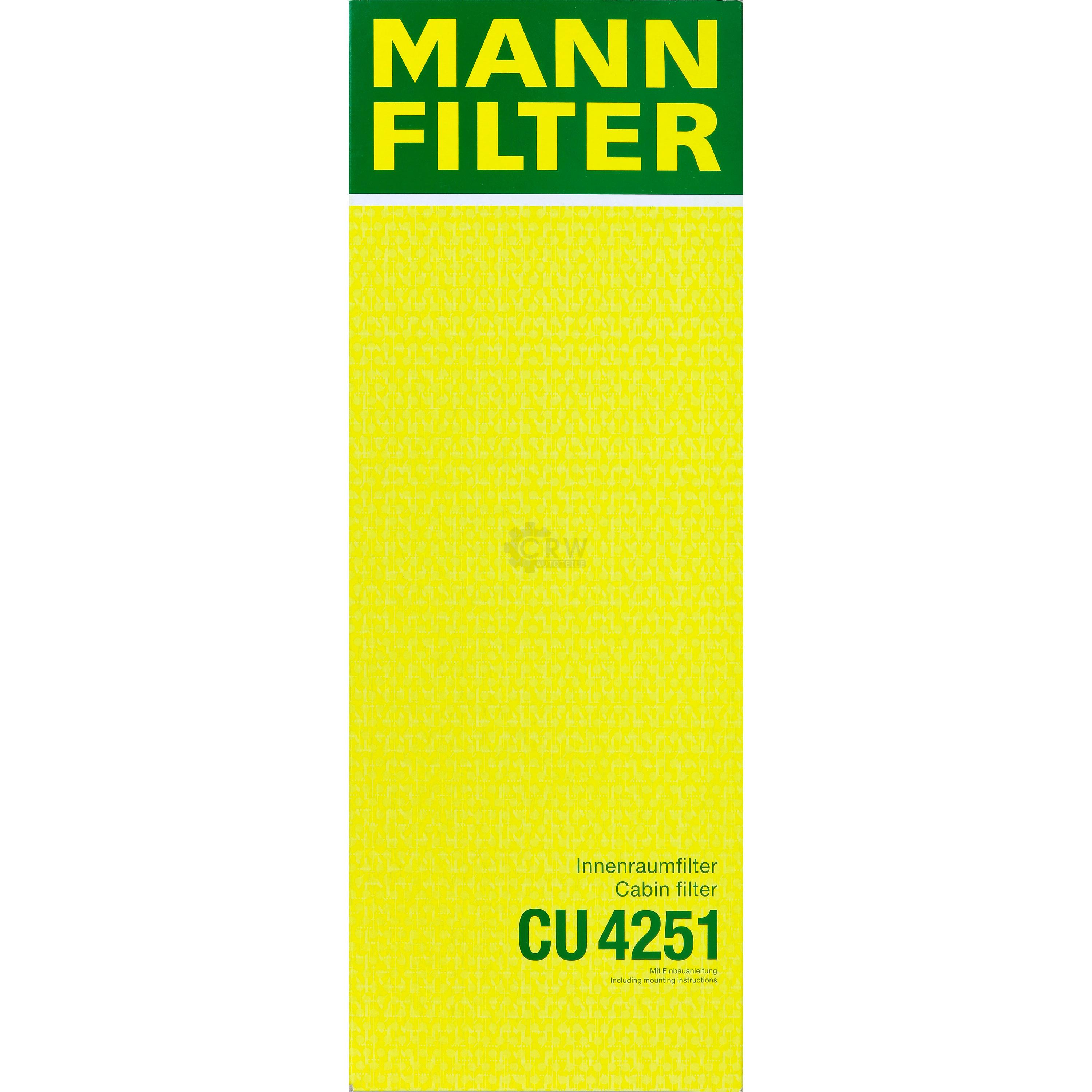 MANN-FILTER Innenraumfilter Pollenfilter CU 4251
