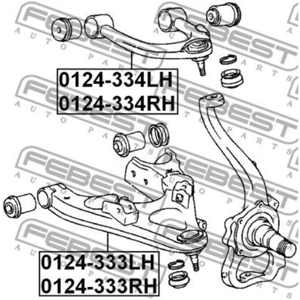Lenker Radaufhängung 0124-333RH vorne rechts für Toyota Land Cruiser 100 _J1_ FZJ1_ UZJ1_ Lexus LX UZJ100