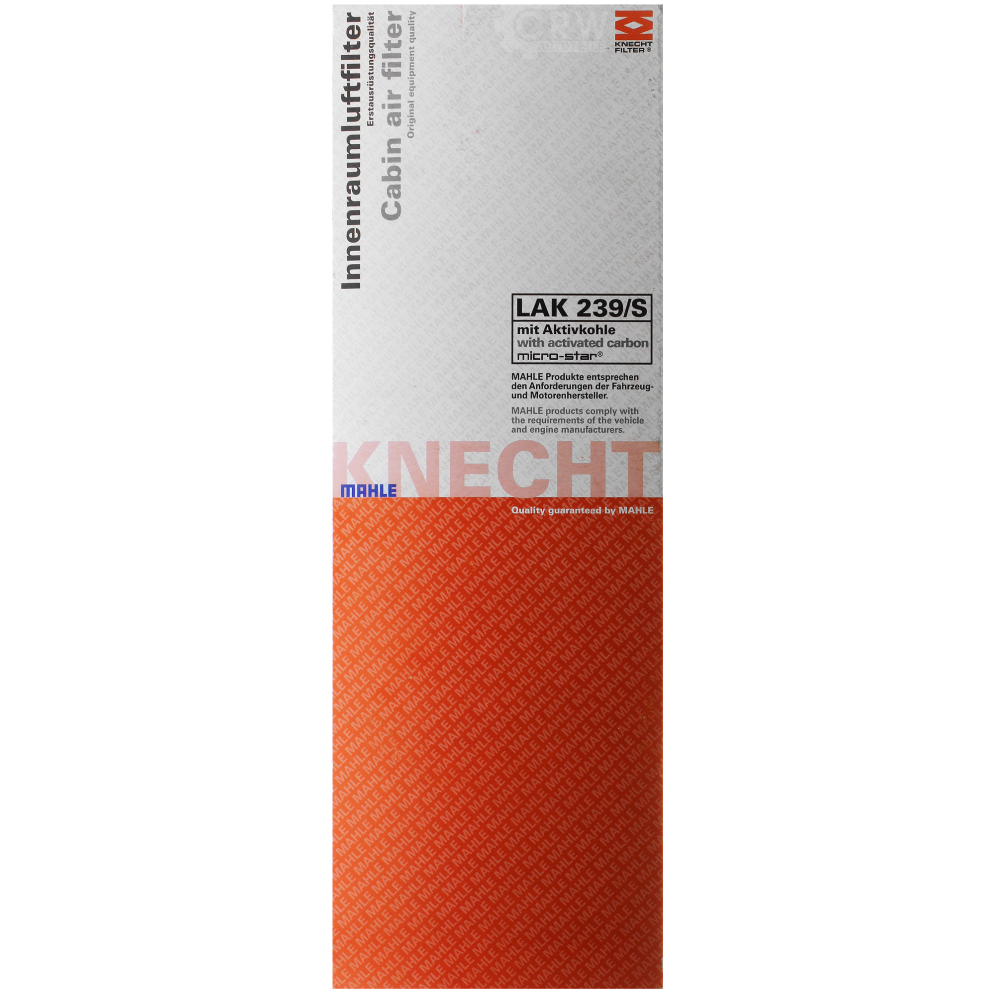 Filter Innenraumluft LAK 239/S für Toyota Land Cruiser 200 VDJ2_ UZJ2_ VW XL1 Gallardo Spyder 8L1 427 429