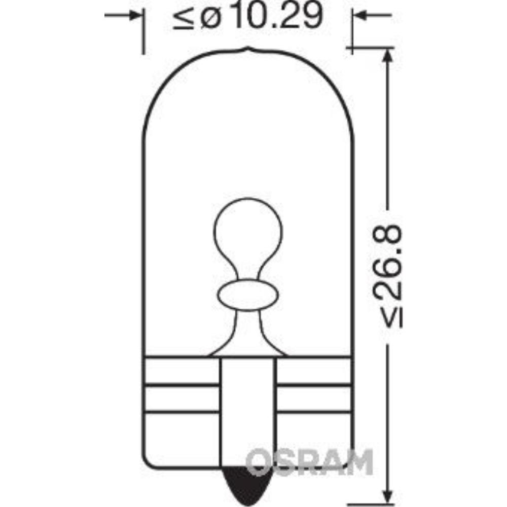 OSRAM Faltkarton 10 Stück 2825 5W 12V W2.1X9.5D UNV1