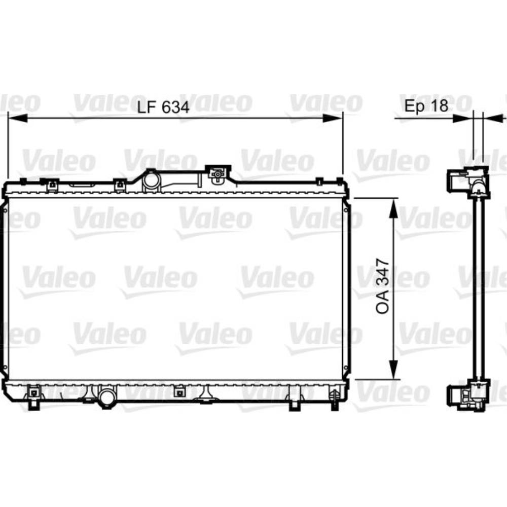 VALEO Wasserkühler Motorkühler Alu für Toyota Corolla Compact _E11_ 1.4 1.6