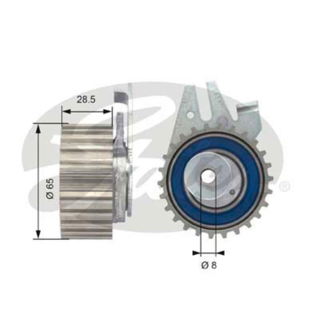 Spannrolle Zahnriemen T43044 für Lancia Y 840A Fiat Marea Weekend 185 Brava 182