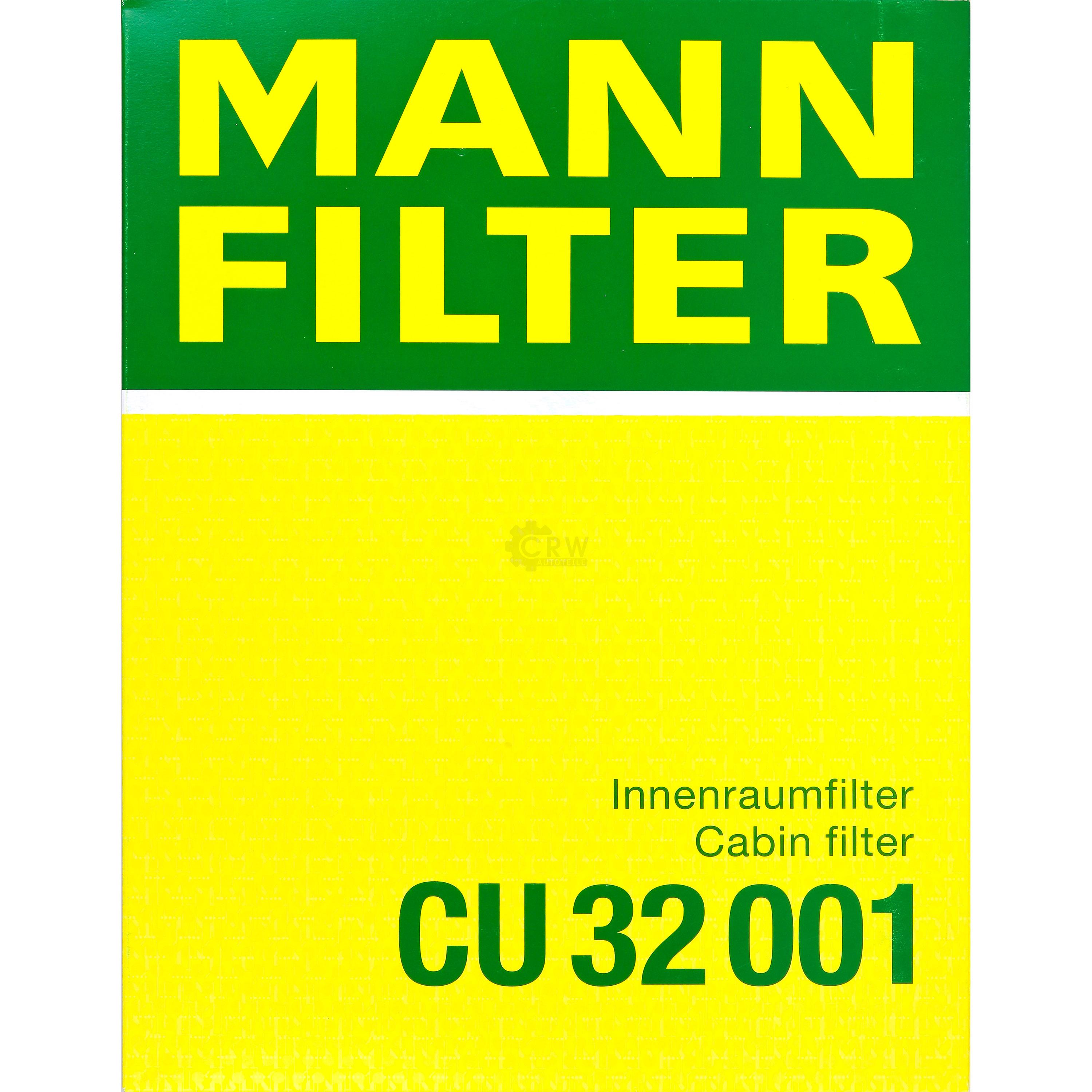 MANN-FILTER Filter Innenraumluft Pollenfilter Innenraumfilter CU 32 001
