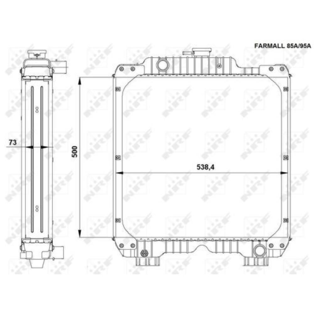 Kühler Motorkühlung NRF 54092 Kühlrippen gelötet Aluminium Kunststoff
