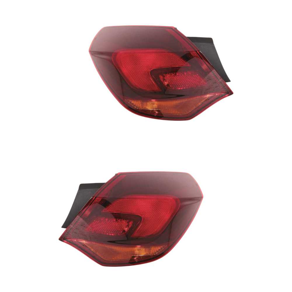 Rückleuchten Heckleuchten Set links & rechts rot getönt für Opel Astra J P10