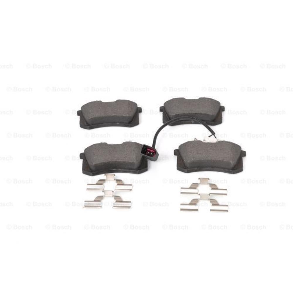 BOSCH Satz Bremsbeläge + Bremsscheiben Voll hinten für VW Sharan 7M8 7M9 7M6