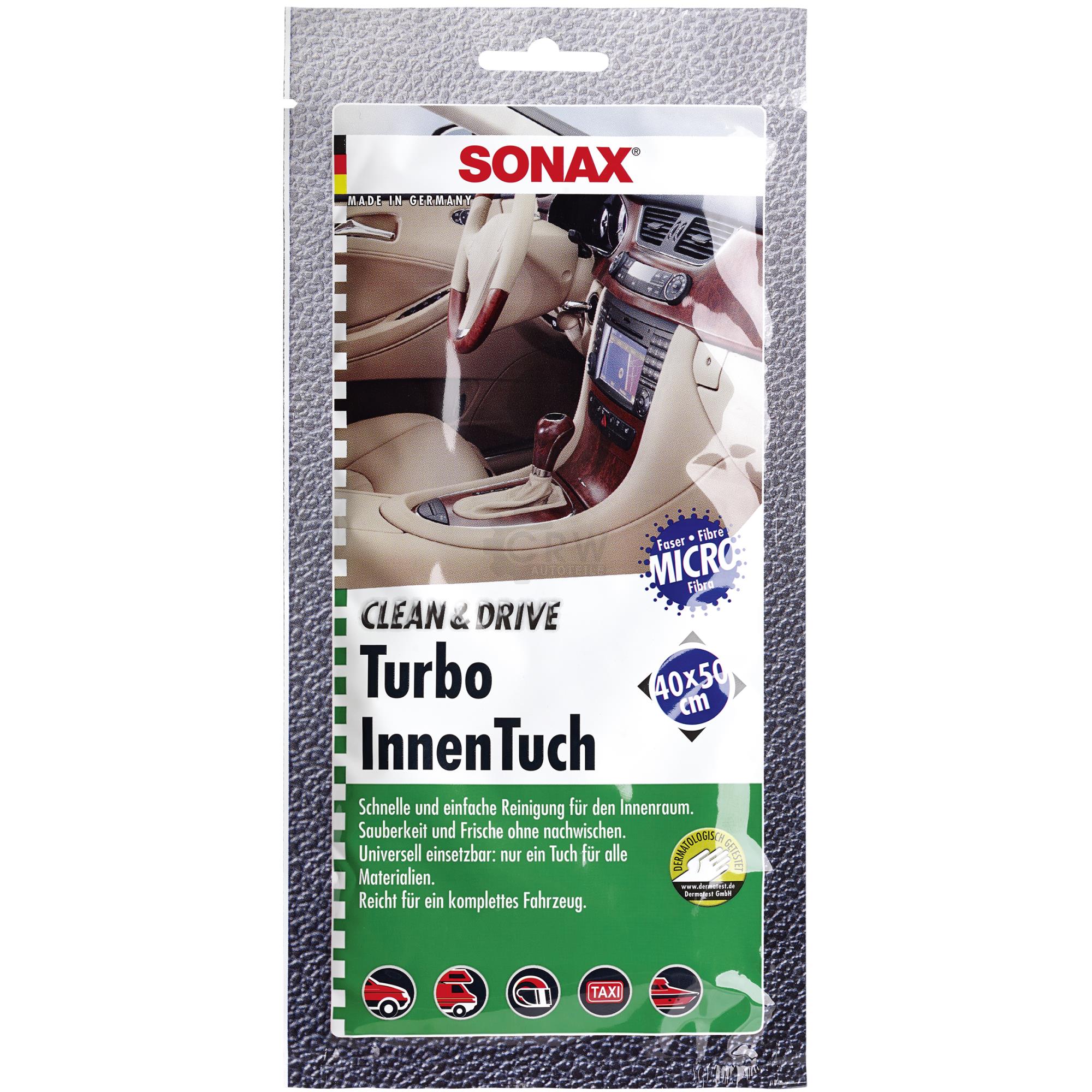 SONAX Clean&Drive TurboInnenTuch MicrofaserTuch Innenraum Reinigung