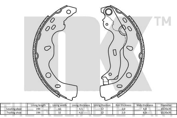 Bremsbackensatz Bremsbacken hinten für Suzuki SX4 Stufenheck GY Fiat Sedici