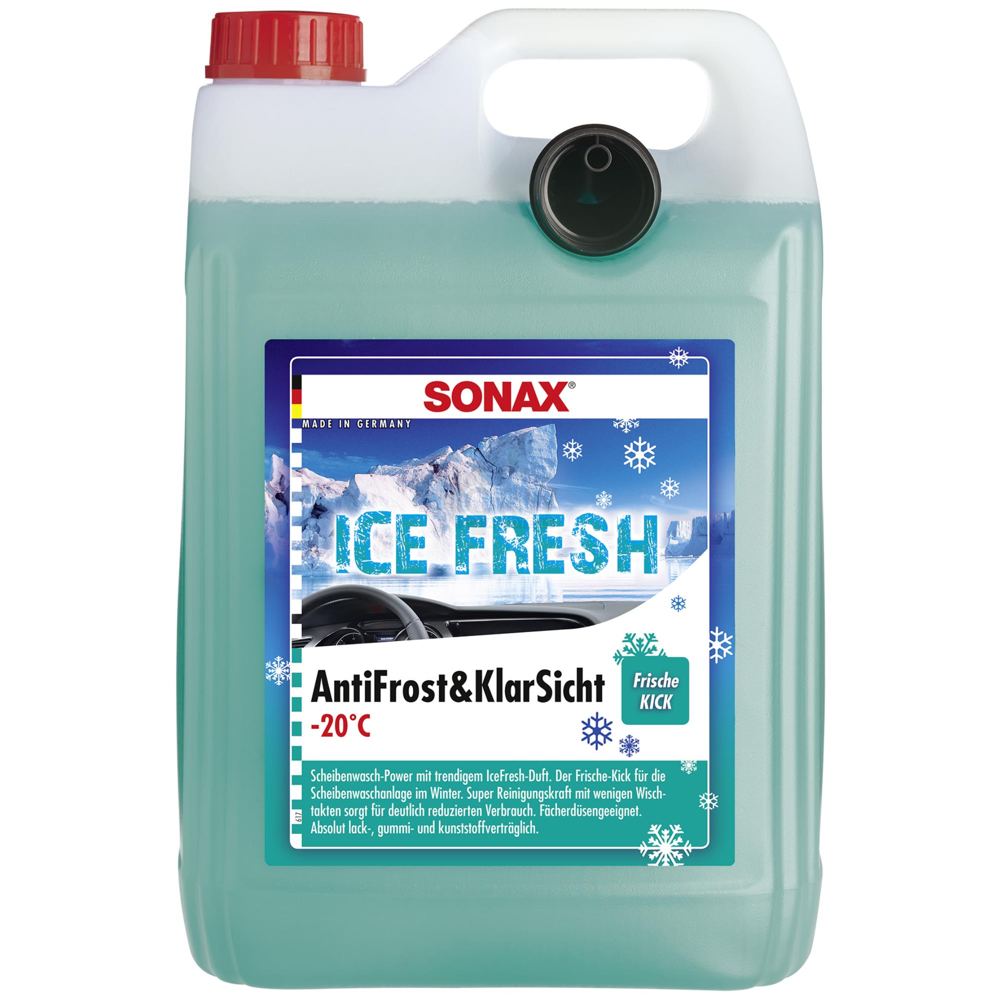 SONAX 01335410 AntiFrost&KlarSicht bis -20°C IceFresh Frostschutz 5 Liter