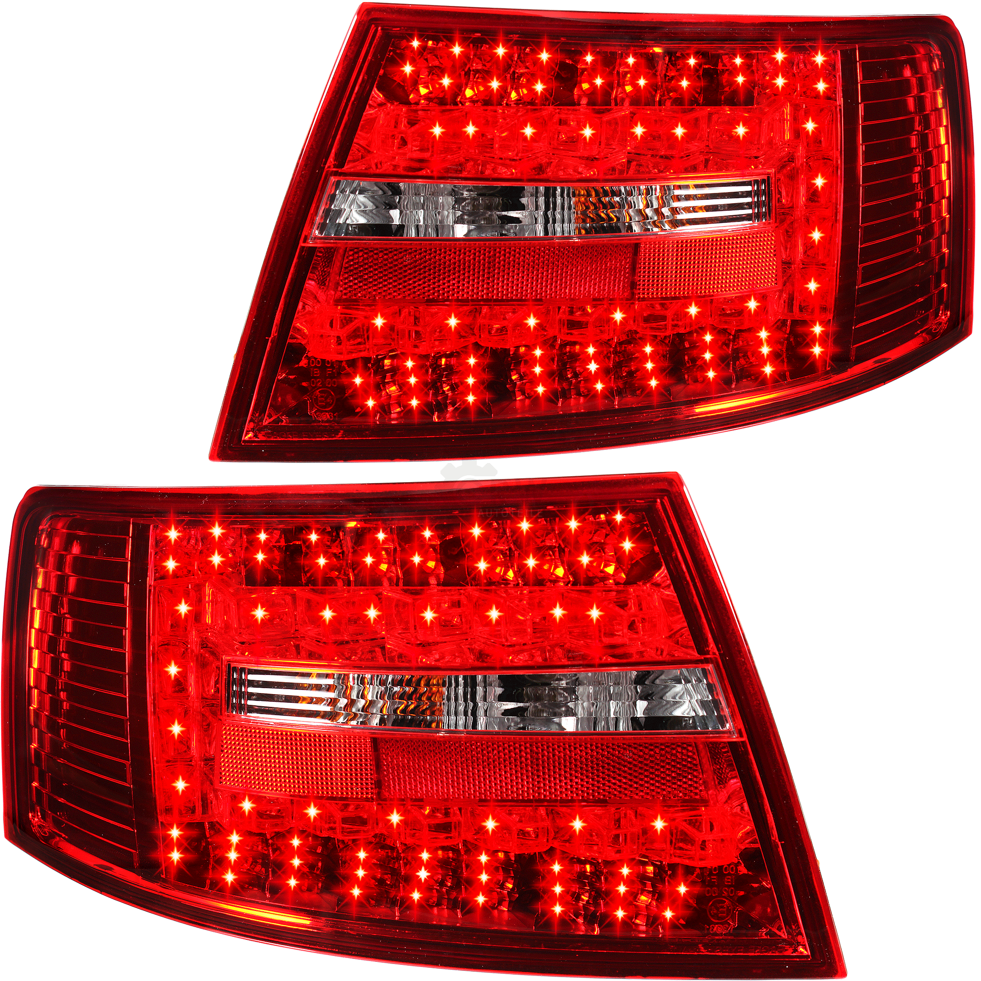 Rückleuchten Set Satz LED für Audi A6 4F Limousine Bj.04-08 rot chrom weiß 6 Pin