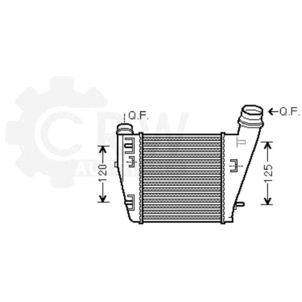 Ladeluftkühler für Renault Twingo CN0_ 1.5 dCi 75 183x190