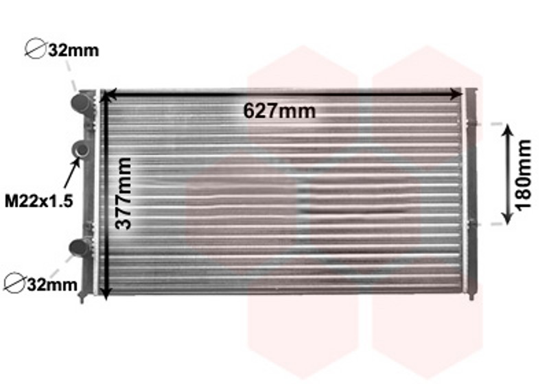 VAN WEZEL Wasserkühler Motorkühler mechanisch gefügt für VW Polo 6N2 1.4