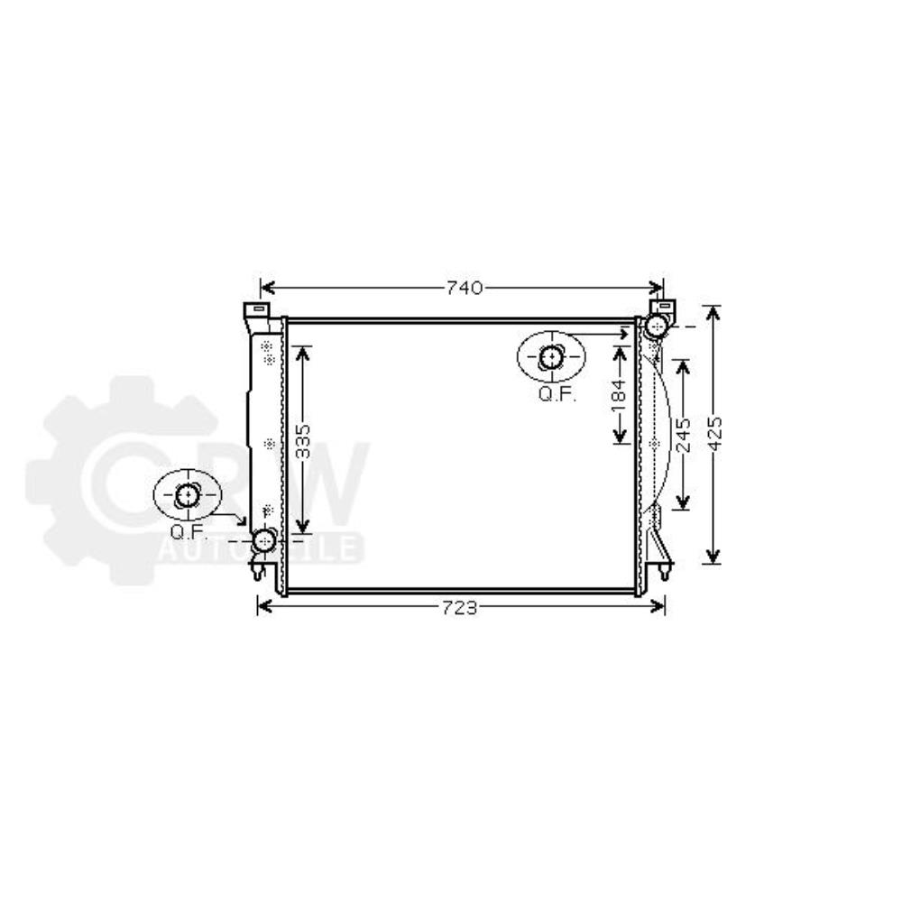 Kühler Motorkühlung Wasserkühler für Audi A4 Avant 8E5 B6 8ED B7