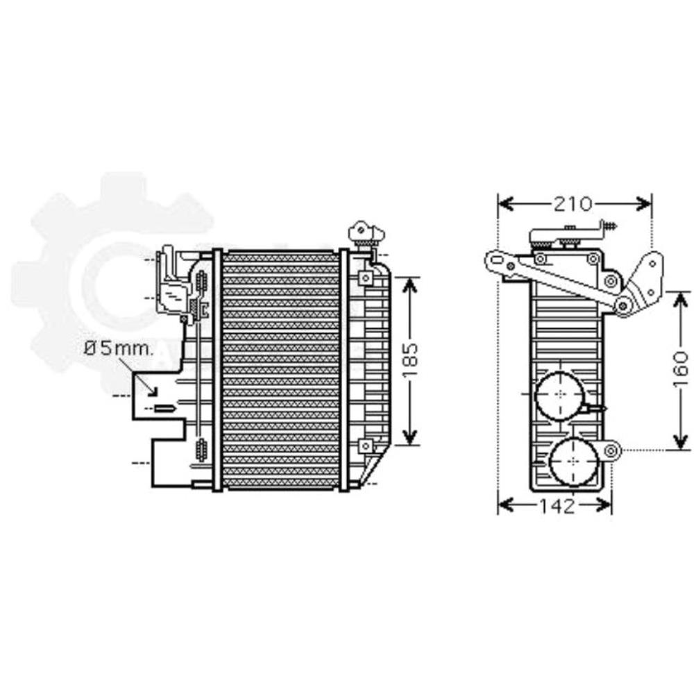 Ladeluftkühler Ladeluft Kühler für Toyota Avensis Liftback _T22_