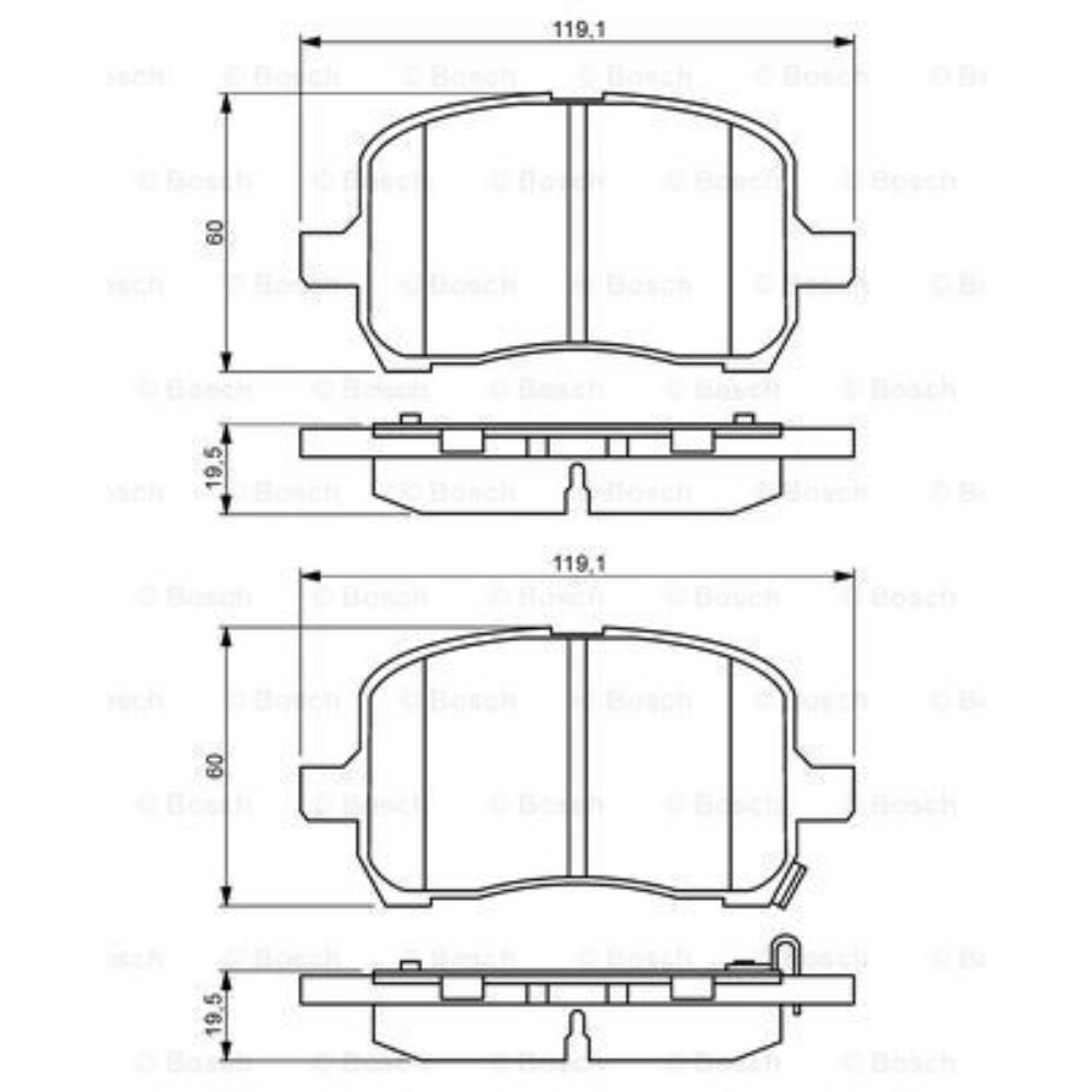 BOSCH Bremsbeläge Bremsbelegsatz vorne für Opel GT Cabriolet