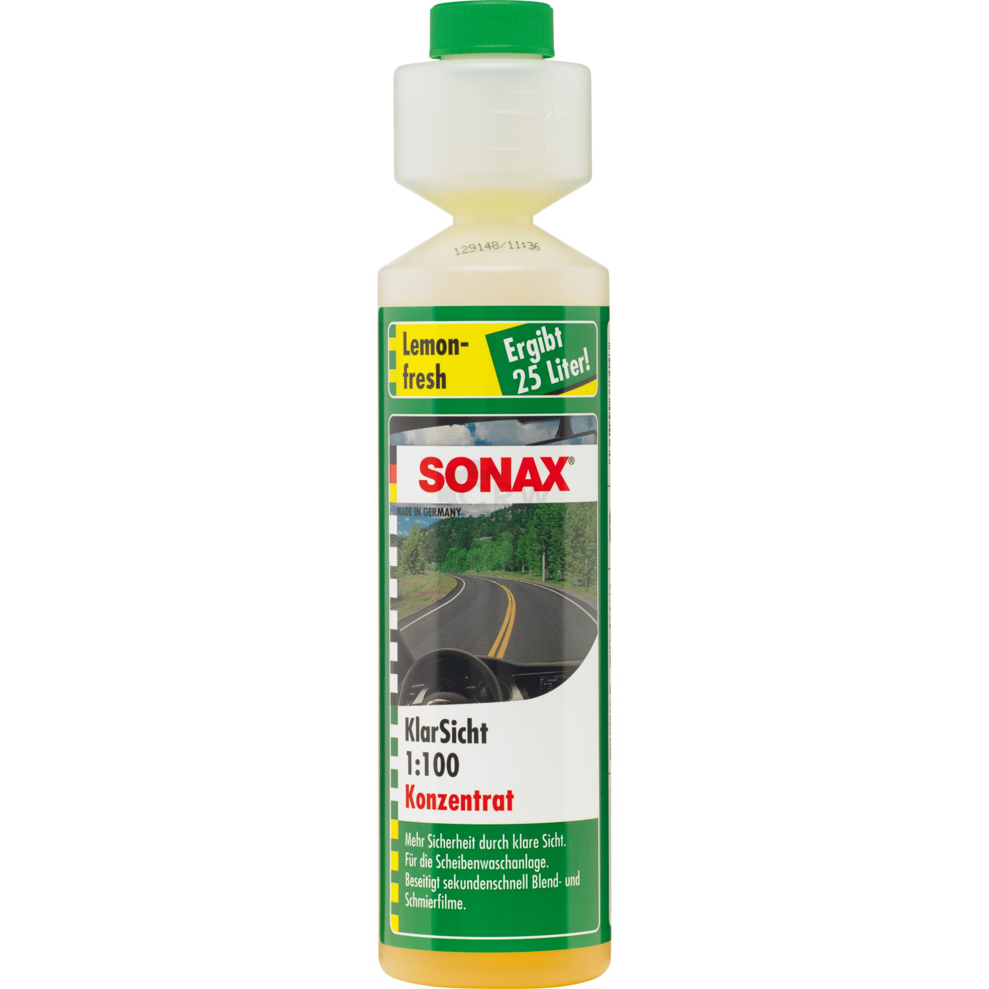 SONAX 03731410  KlarSicht 1:100 Konzentrat Lemon-fresh 250 ml